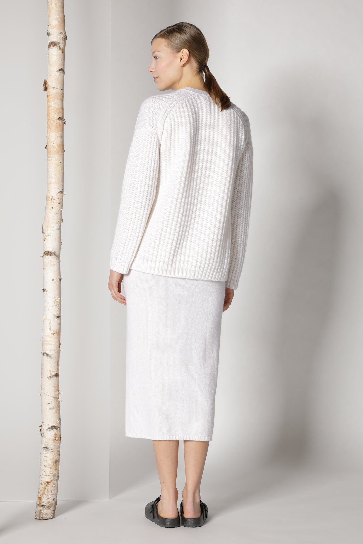 Sminfinity-Blurry Ribbed Cardigan-Jacken & Mäntel-Black-Deal-Outlet-by-ARCHIVIST