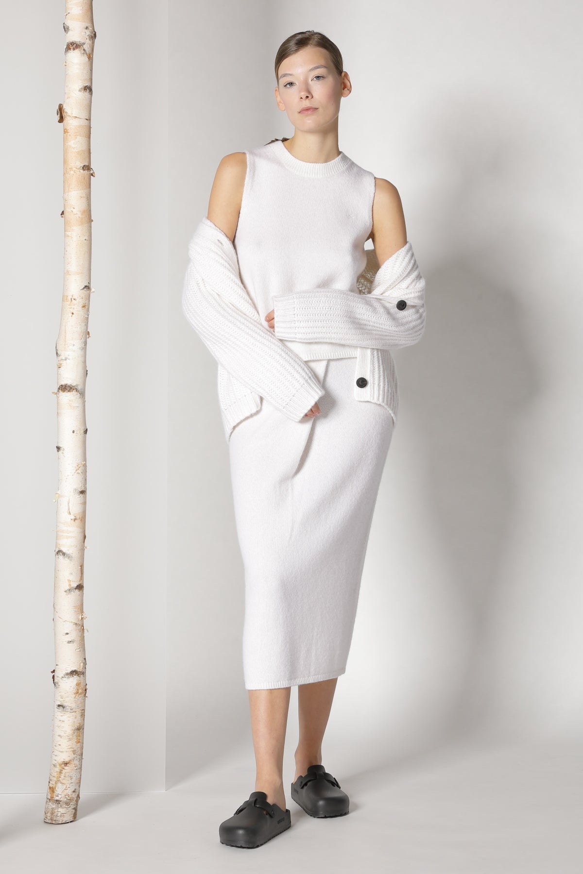 Sminfinity-Blurry Ribbed Cardigan-Jacken & Mäntel-Black-Deal-Outlet-by-ARCHIVIST