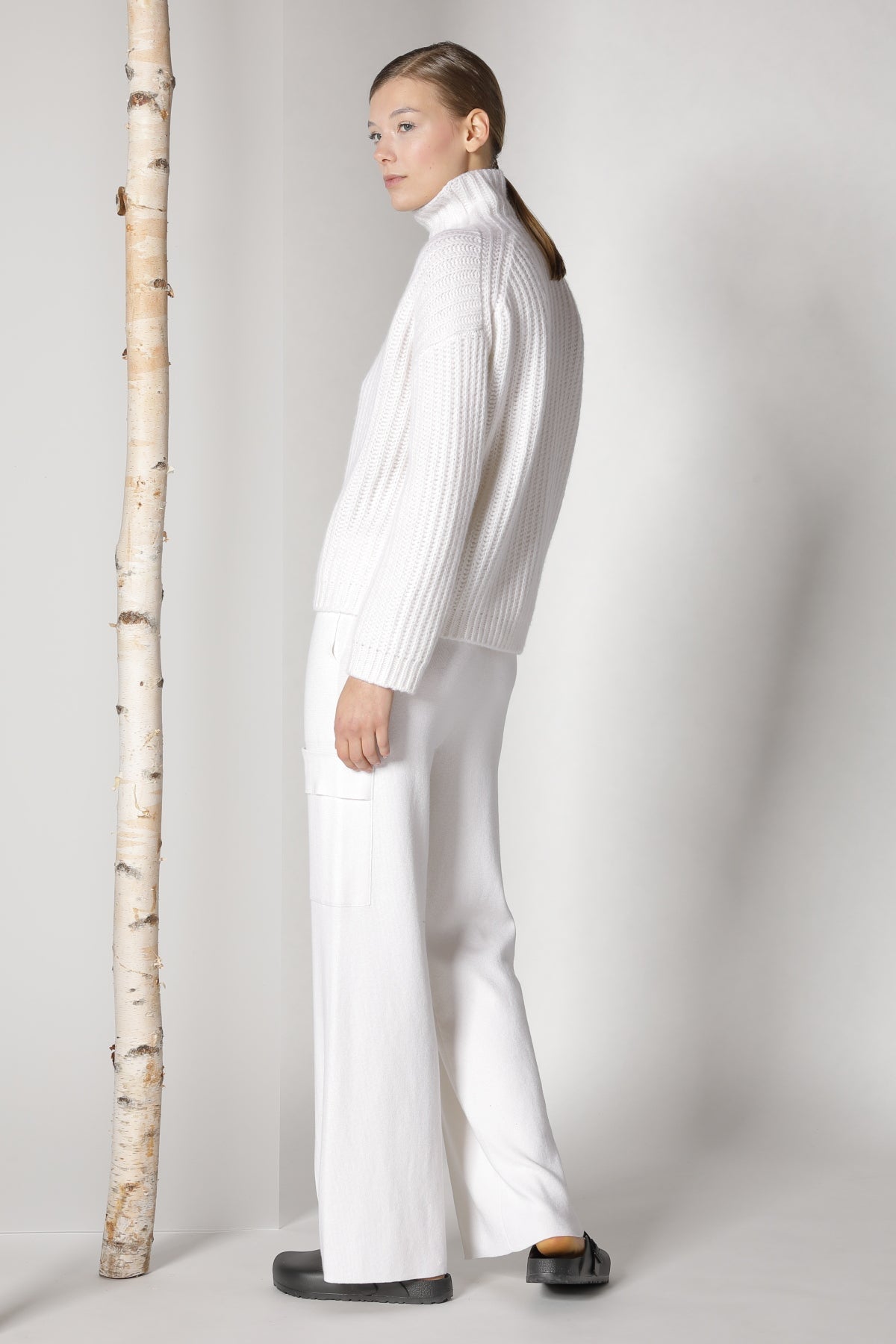 Sminfinity-Blurry Ribbed Turtleneck-Strick & Pullover-Black-Deal-Outlet-by-ARCHIVIST