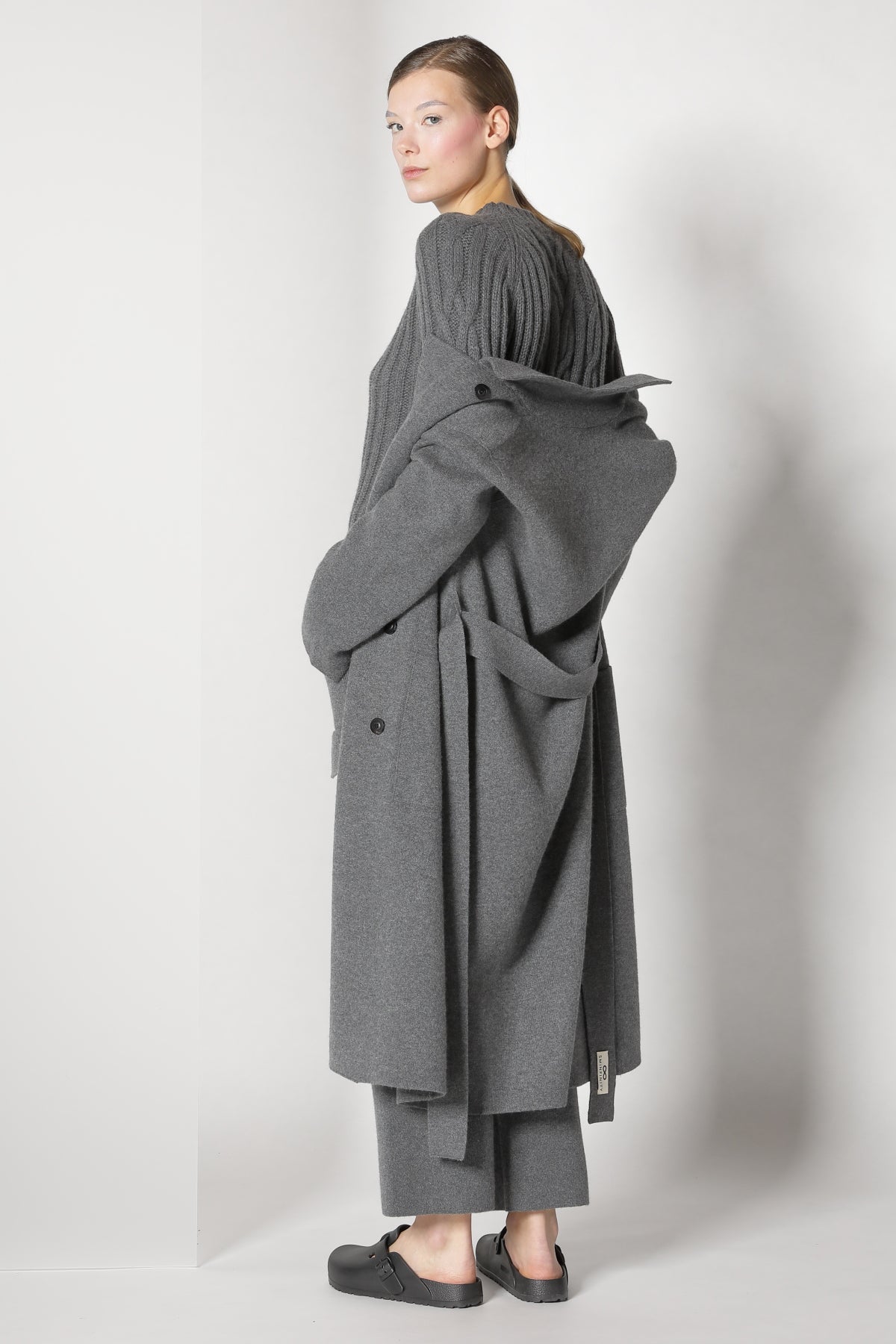 Sminfinity-Doubleface Pea Coat-Strick & Pullover-Black-Deal-Outlet-by-ARCHIVIST