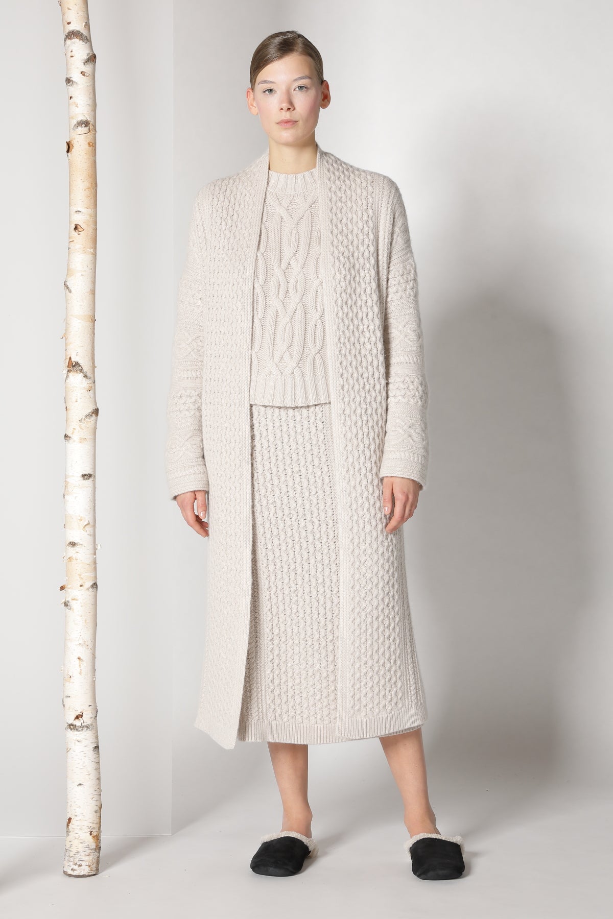 Sminfinity-Chilly Cable Maxi Coat-Jacken & Mäntel-Black-Deal-Outlet-by-ARCHIVIST