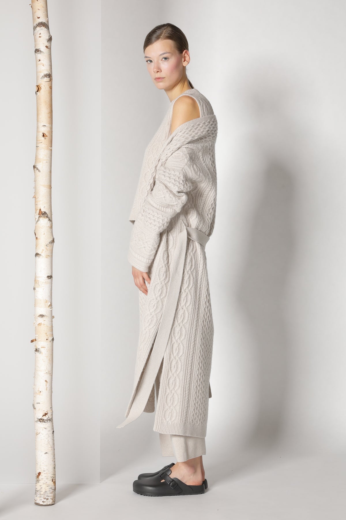 Sminfinity-Chilly Cable Maxi Coat-Jacken & Mäntel-Black-Deal-Outlet-by-ARCHIVIST