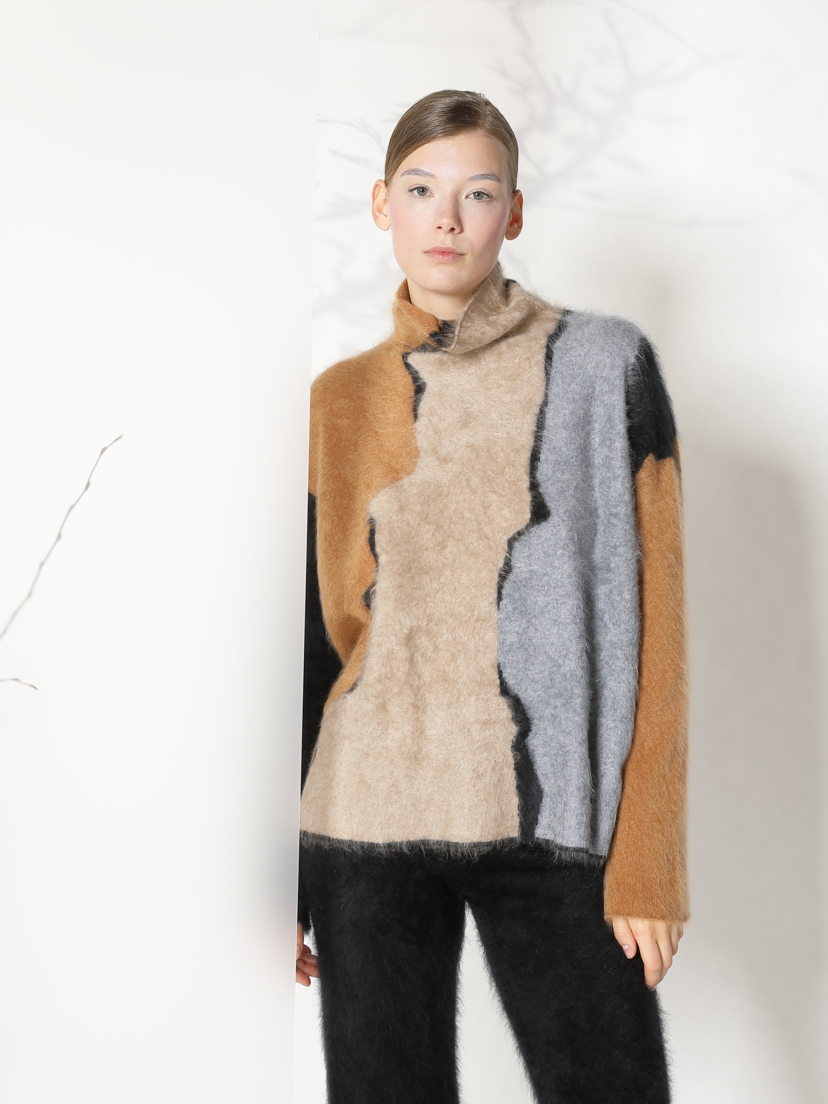 Sminfinity-Furry Bark Intarsia-Hosen-Black-Deal-Outlet-by-ARCHIVIST