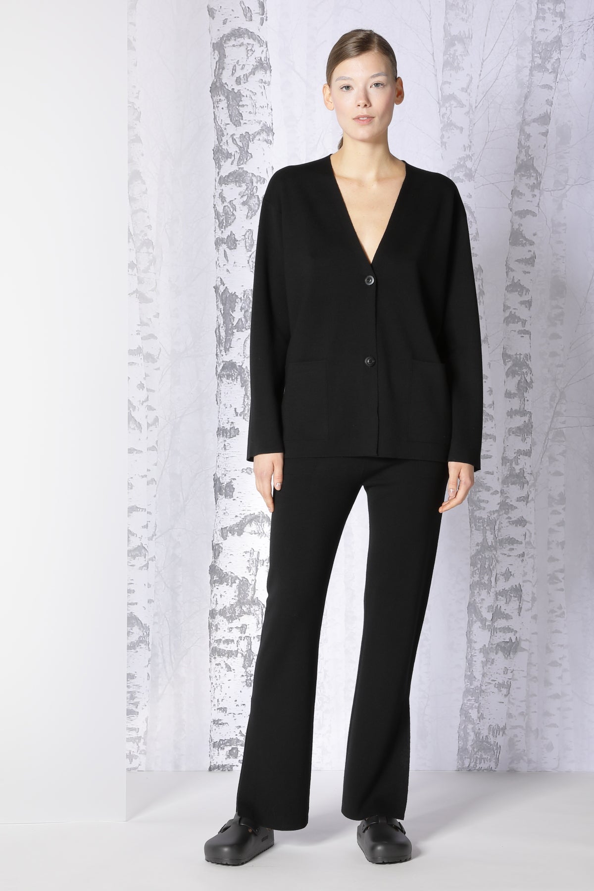 Sminfinity-Milano Slitted Jacket-Jacken & Mäntel-Black-Deal-Outlet-by-ARCHIVIST