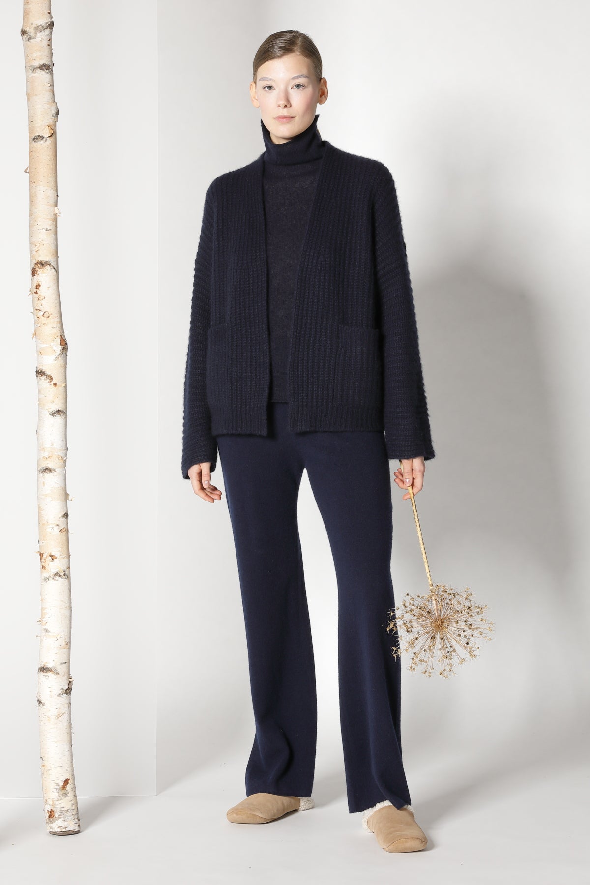 Sminfinity-Fluffy Ribbed Jacket-Jacken & Mäntel-Black-Deal-Outlet-by-ARCHIVIST