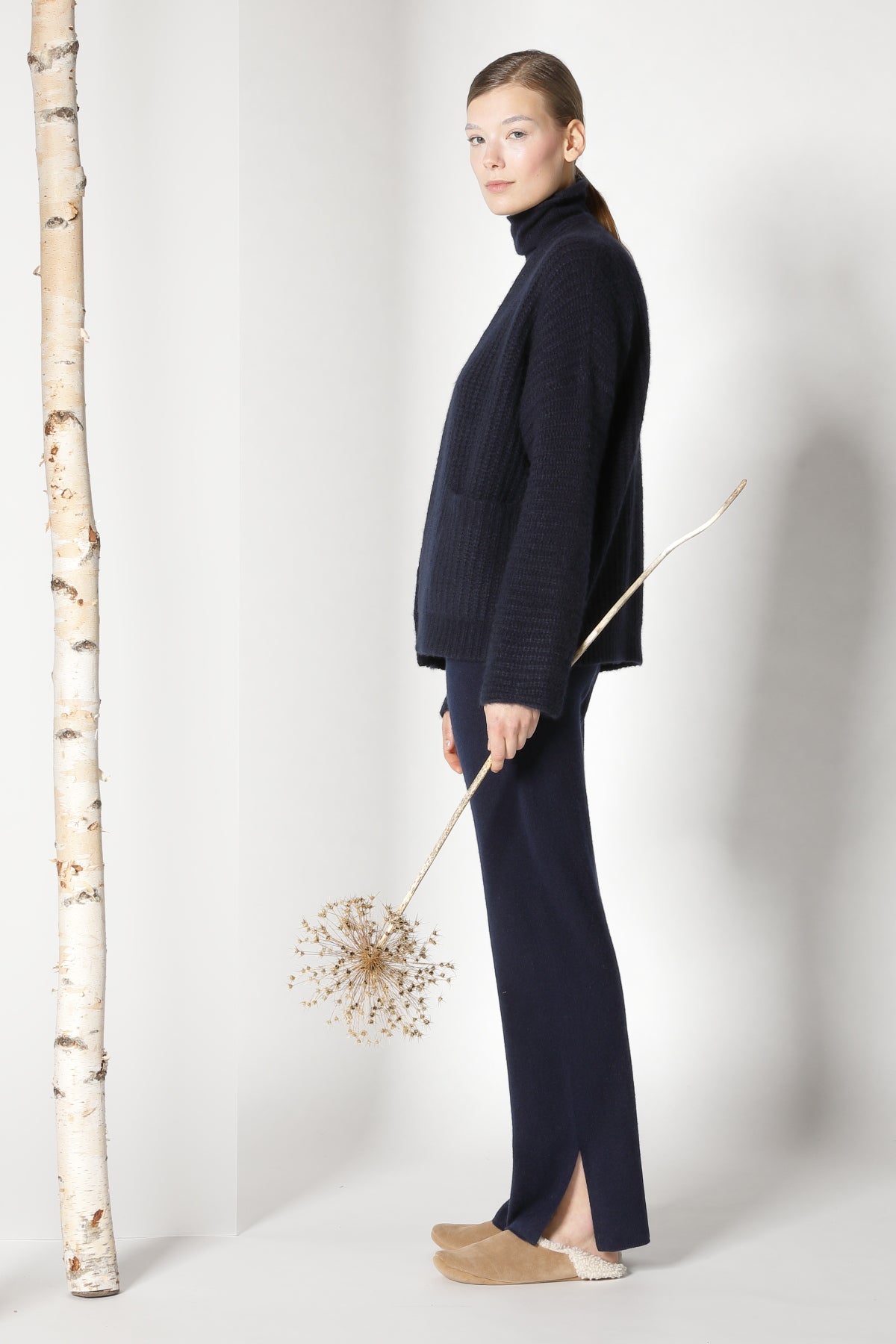Sminfinity-Fluffy Ribbed Jacket-Jacken & Mäntel-Black-Deal-Outlet-by-ARCHIVIST