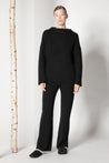 Sminfinity-Fluffy Ribbed Cone Jumper-Strick & Pullover-Black-Deal-Outlet-by-ARCHIVIST