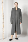 Sminfinity-Fluffy Ribbed Maxi Coat-Jacken & Mäntel-Black-Deal-Outlet-by-ARCHIVIST