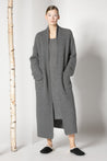Sminfinity-Fluffy Ribbed Maxi Coat-Jacken & Mäntel-Black-Deal-Outlet-by-ARCHIVIST