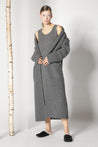 Sminfinity-Fluffy Ribbed Maxi Coat-Jacken & Mäntel-Black-Deal-Outlet-by-ARCHIVIST