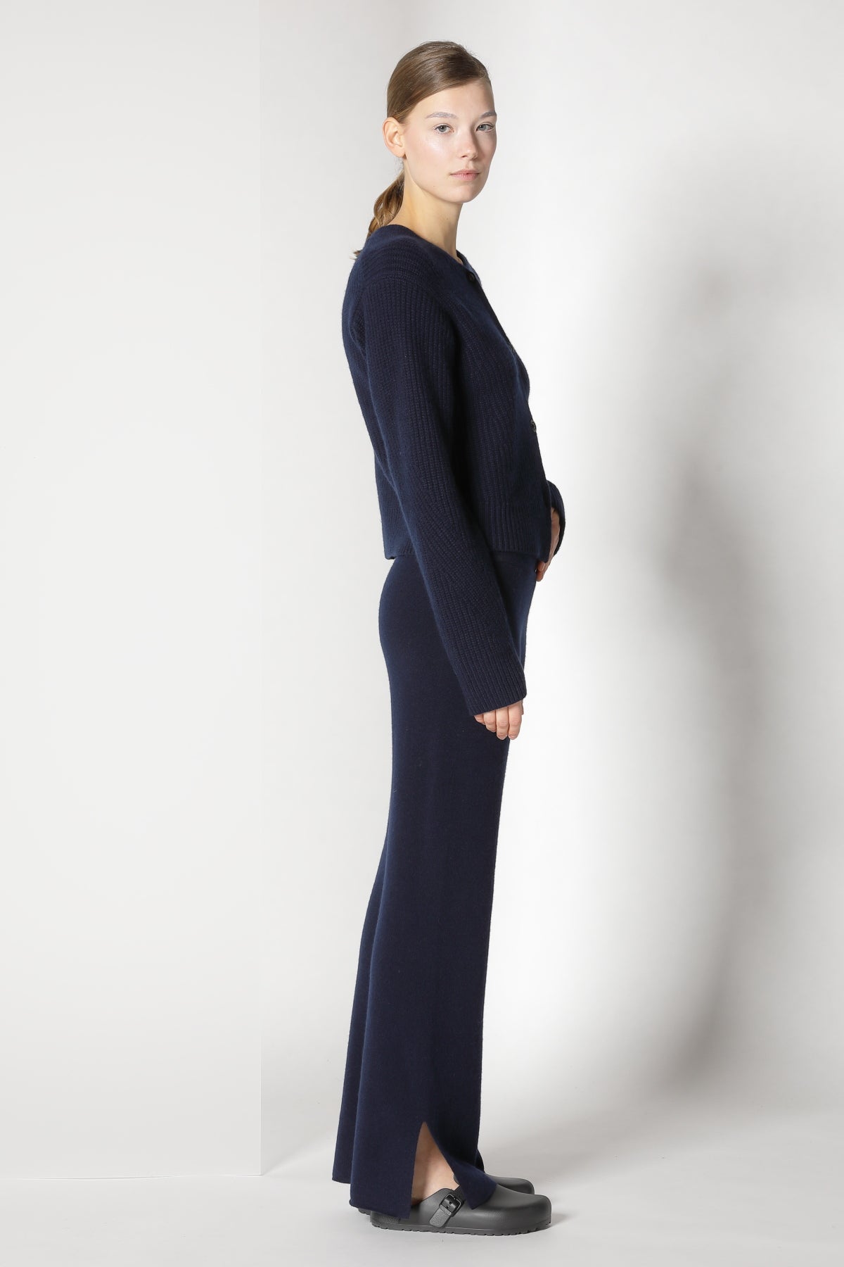 Sminfinity-Pure Slitted Pants-Kleider & Röcke-Black-Deal-Outlet-by-ARCHIVIST