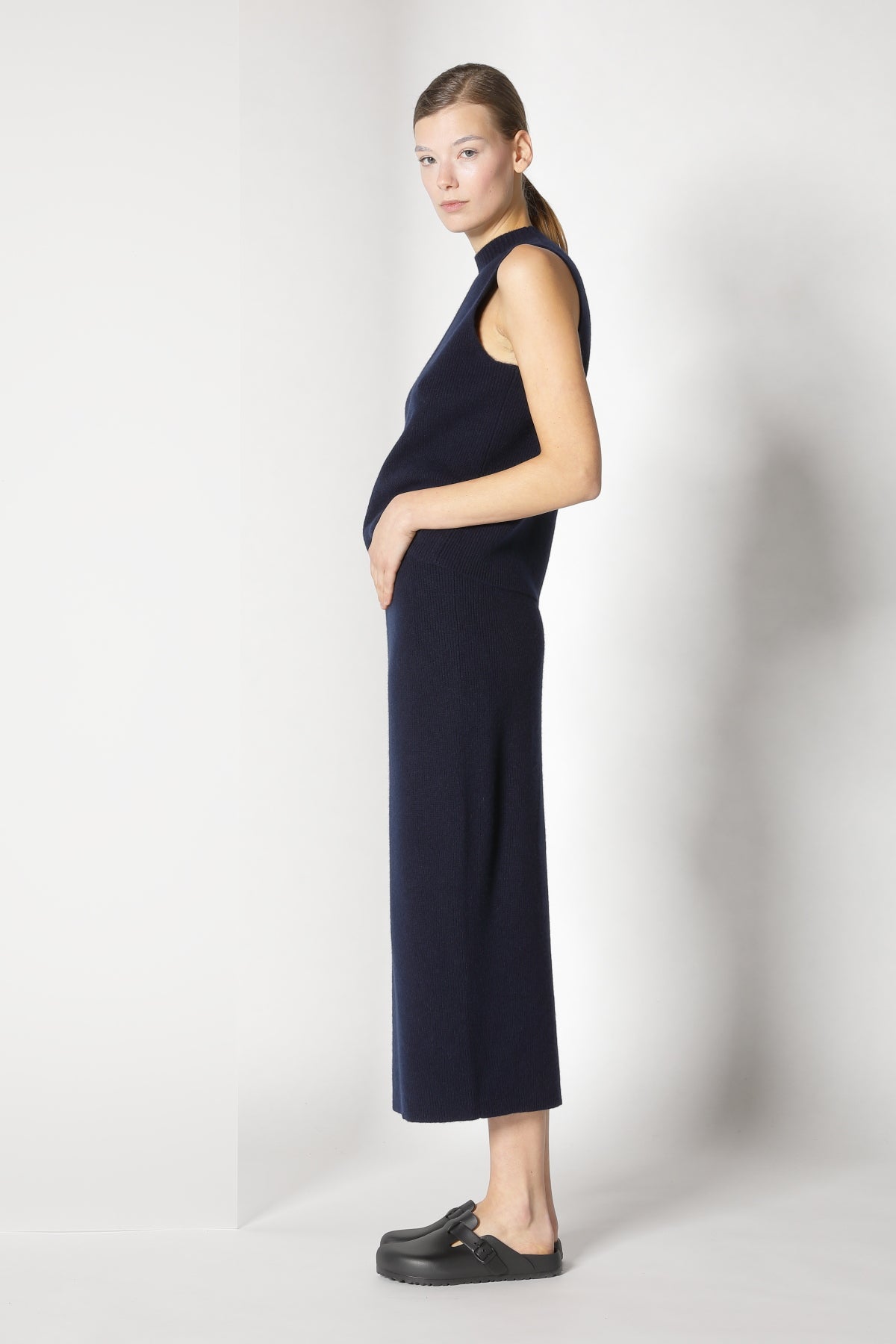 Sminfinity-Pure All Needle Tulip Skirt-Strick & Pullover-Black-Deal-Outlet-by-ARCHIVIST