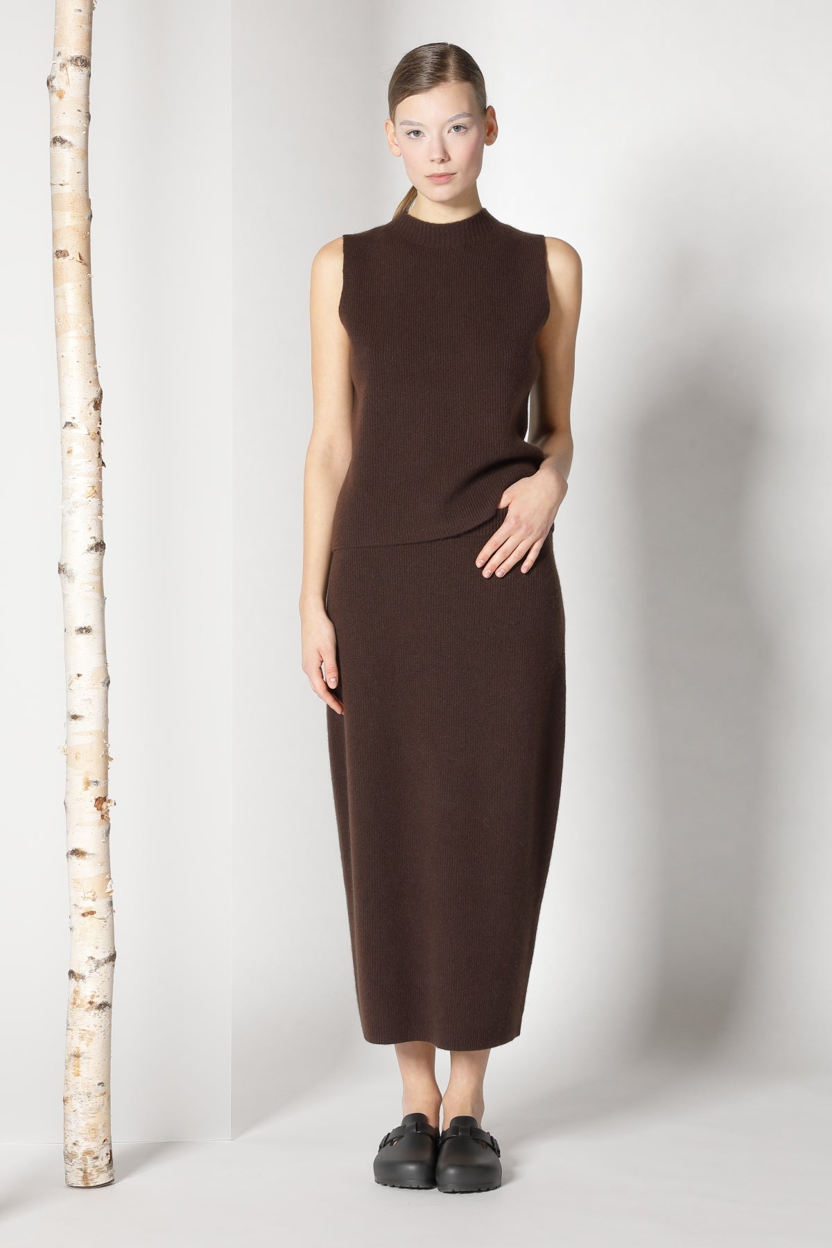 Sminfinity-Pure All Needle Tulip Skirt-Kleider & Röcke-Black-Deal-Outlet-by-ARCHIVIST