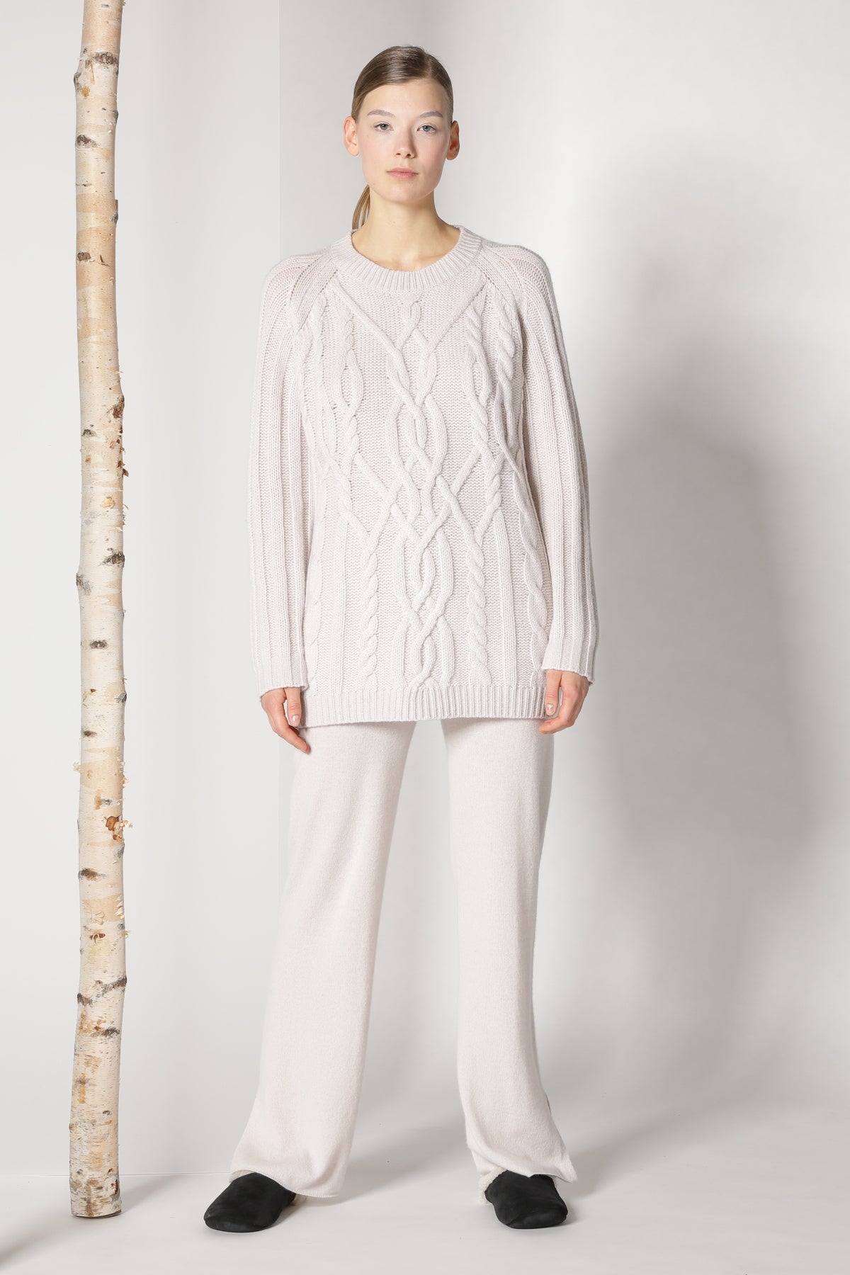 Sminfinity-Pure Poetree Long Cable Jumper-Strick & Pullover-Black-Deal-Outlet-by-ARCHIVIST