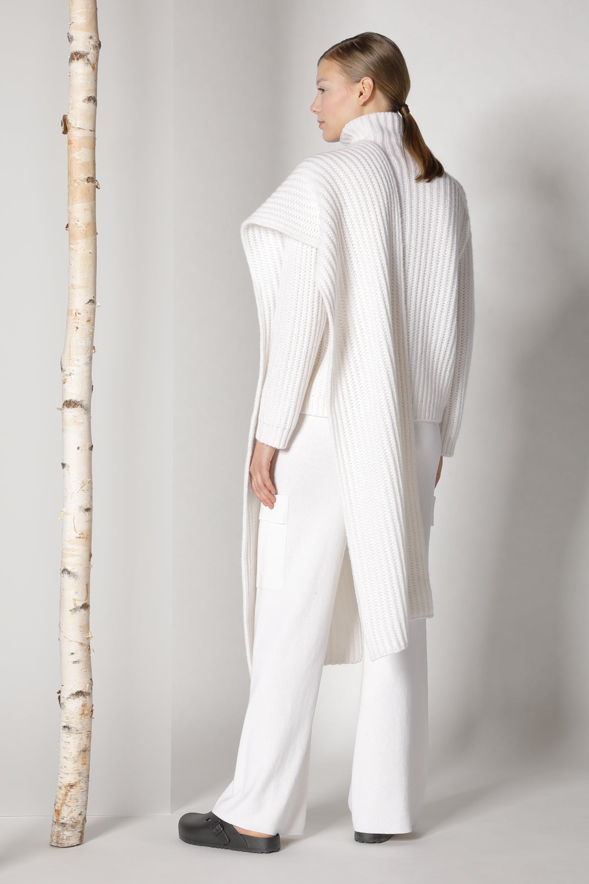 Sminfinity-Blurry Ribbed Scarf-Accessoires-Black-Deal-Outlet-by-ARCHIVIST