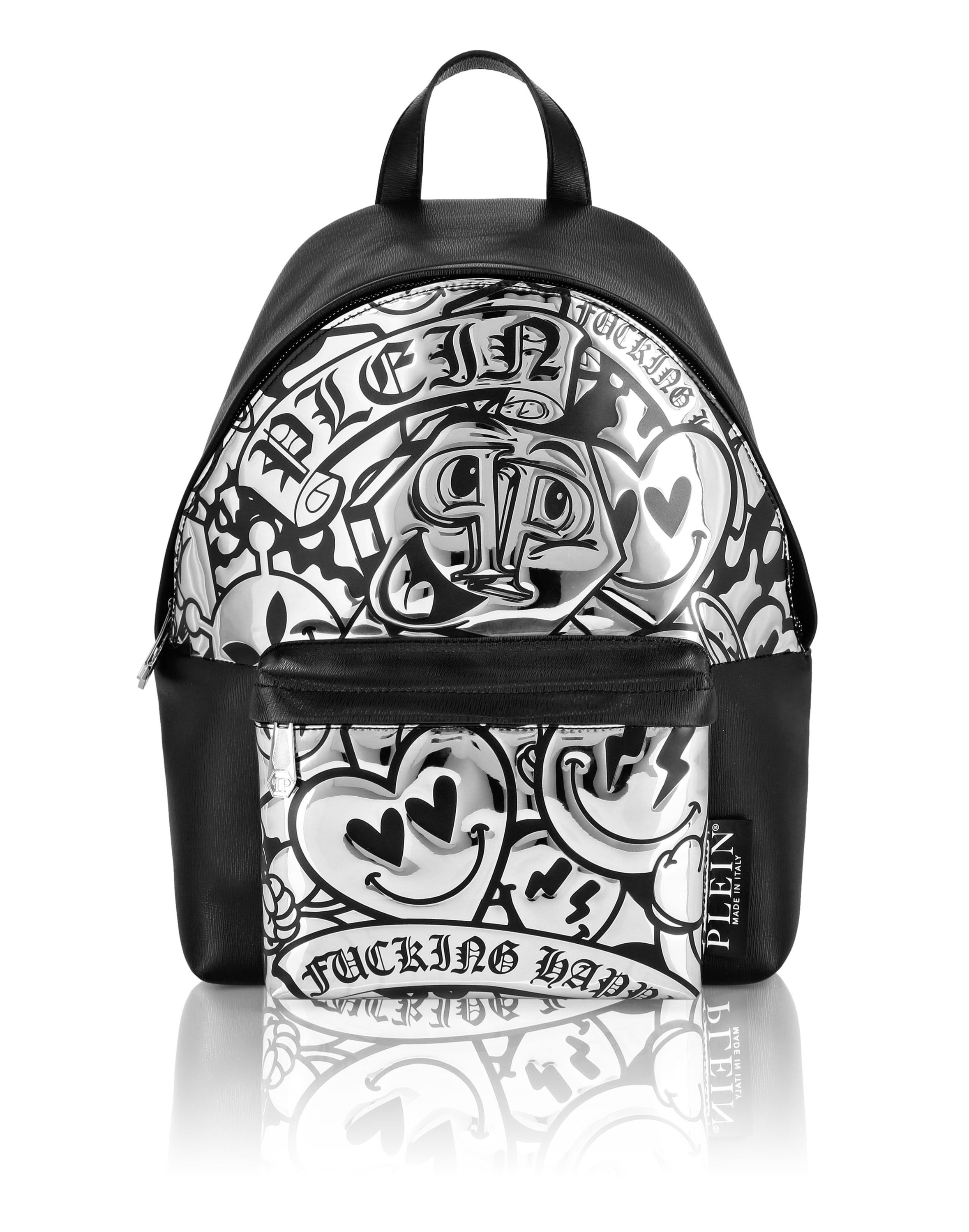 Mirror Leather Backpack Smile