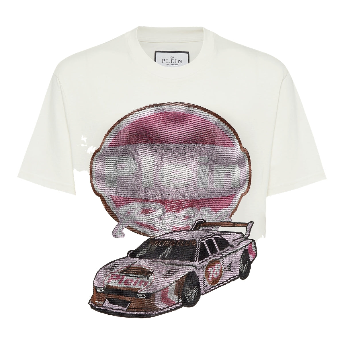 Jersey T-shirt Round Neck SS Strass Cars Racing