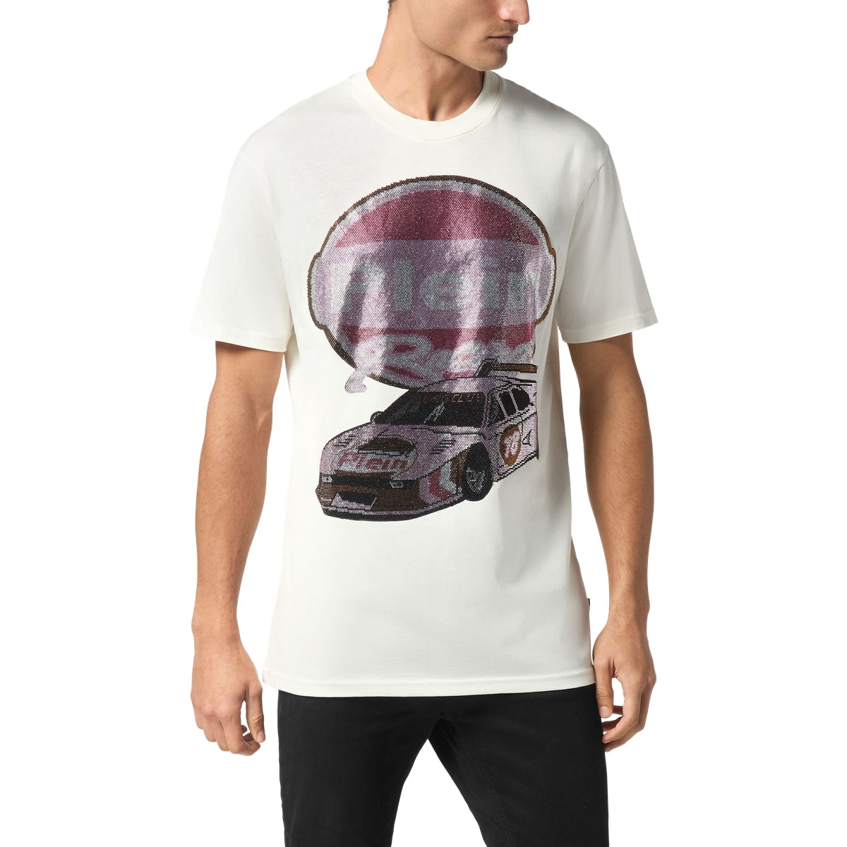 Jersey T-shirt Round Neck SS Strass Cars Racing
