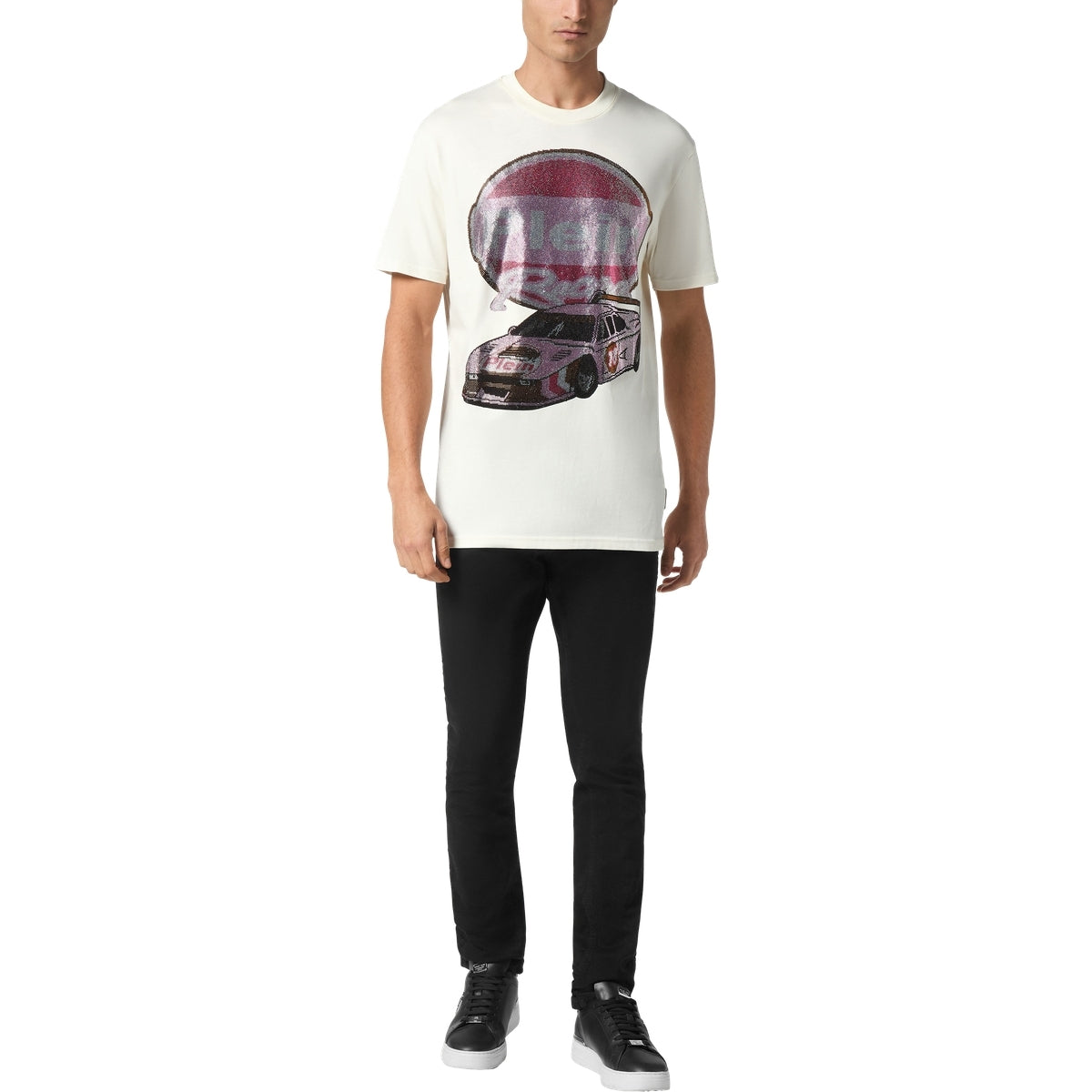 Jersey T-shirt Round Neck SS Strass Cars Racing