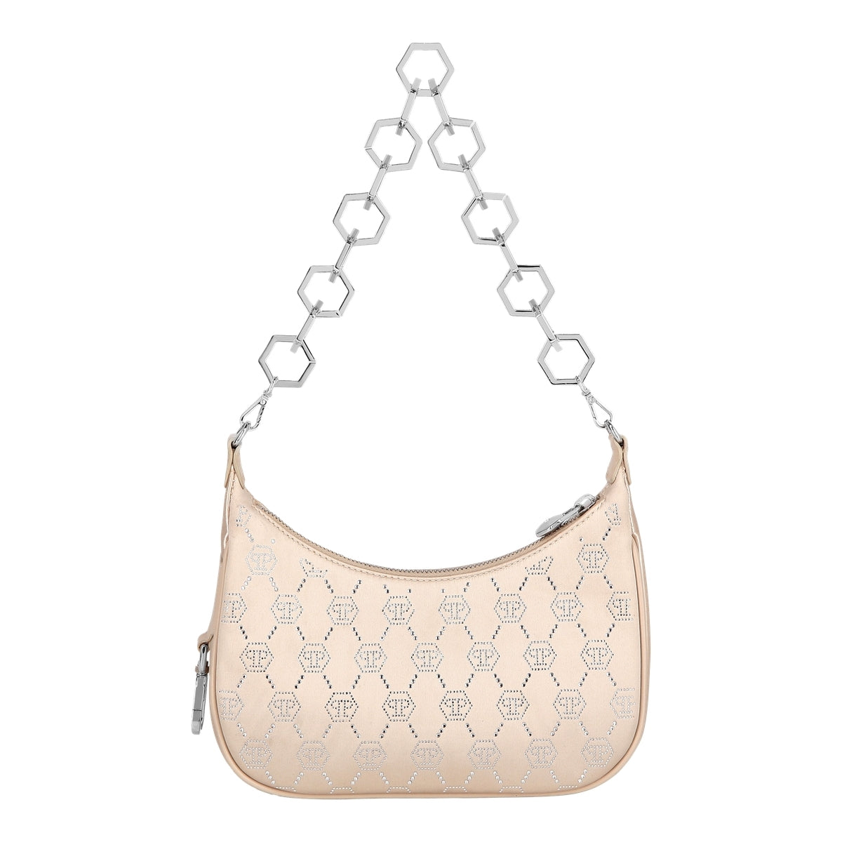 Satin Shoulder Bag Monogram Strass
