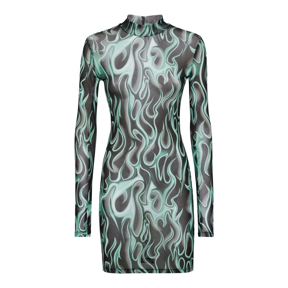 Tulle Mini Dress LS Flame