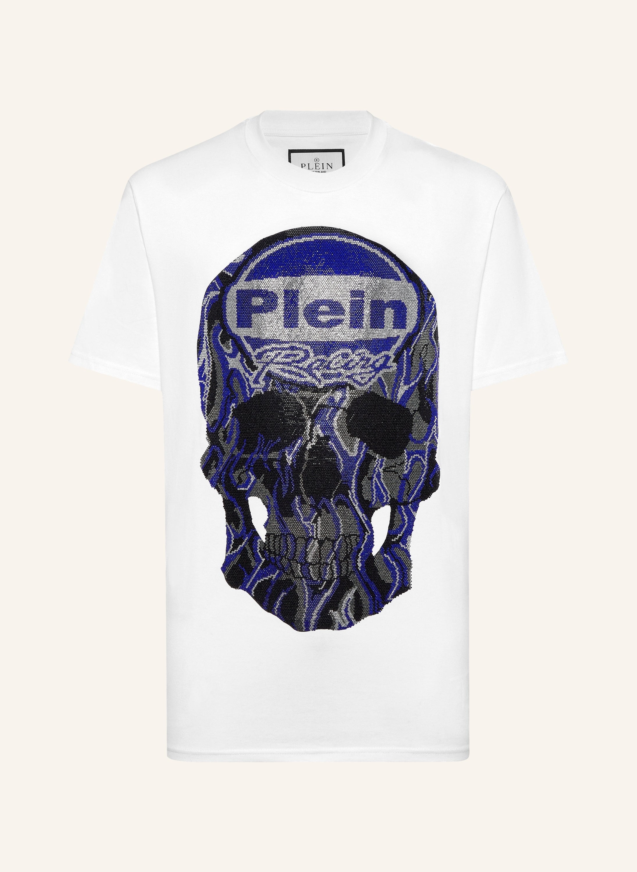 Jersey T-shirt Round Neck SS Strass Skull