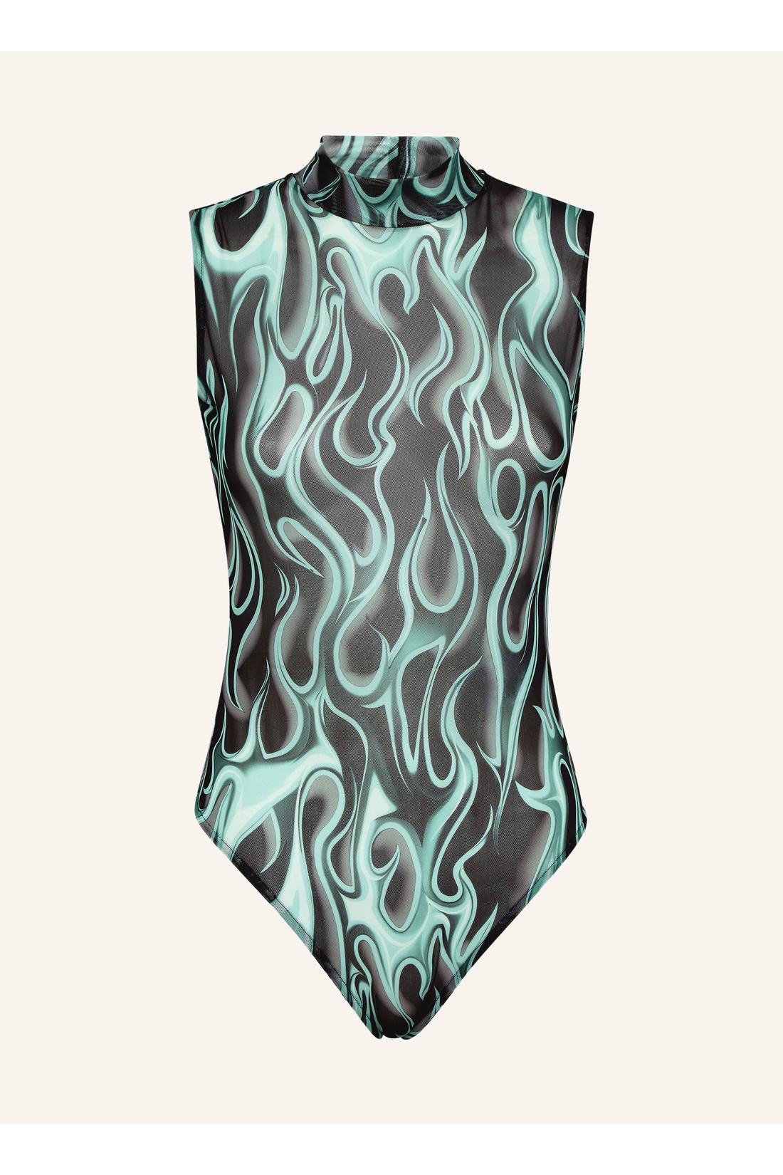 Tulle Body Sleeveless Flame