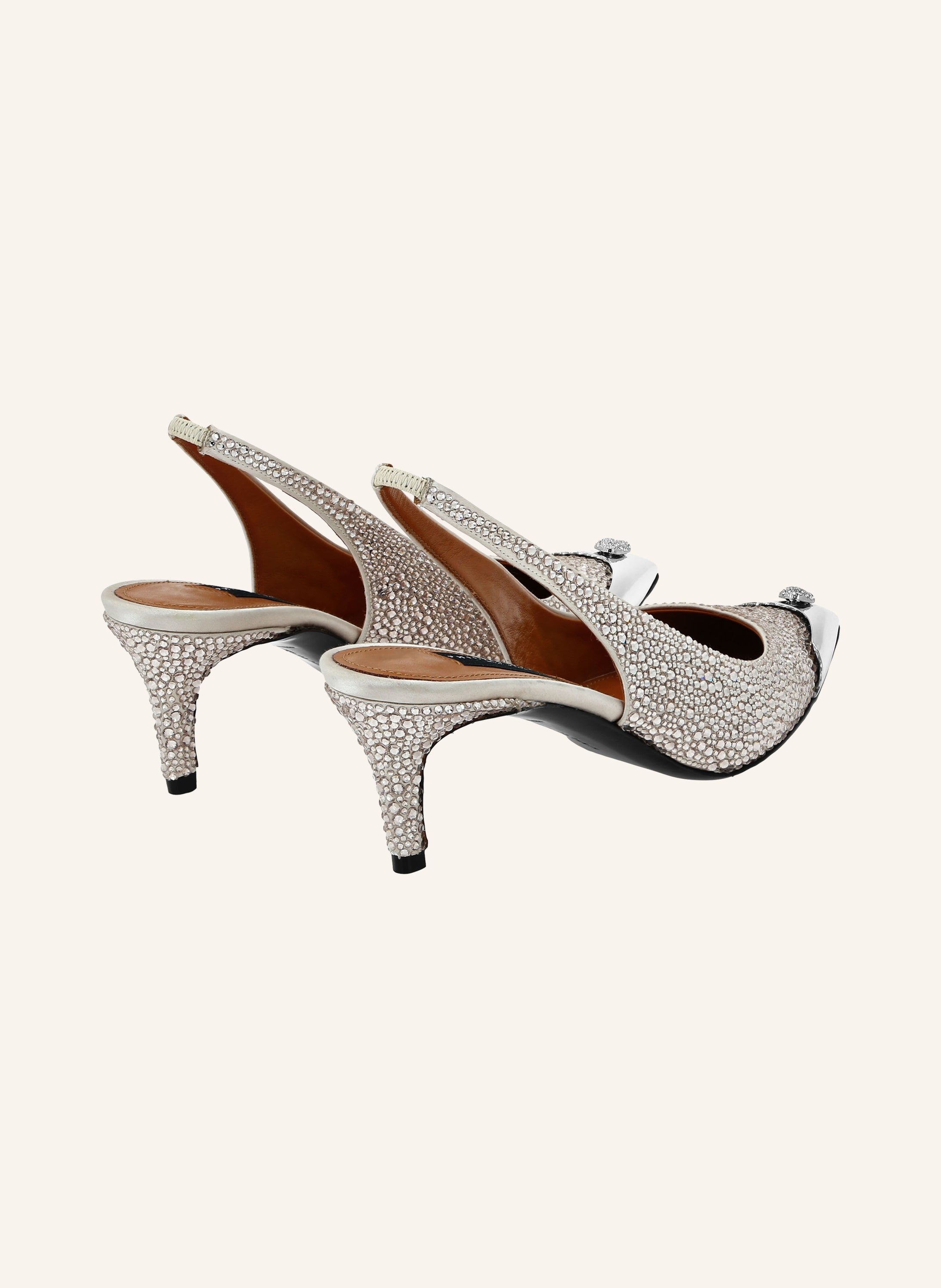 Satin Slingback Mix Strass