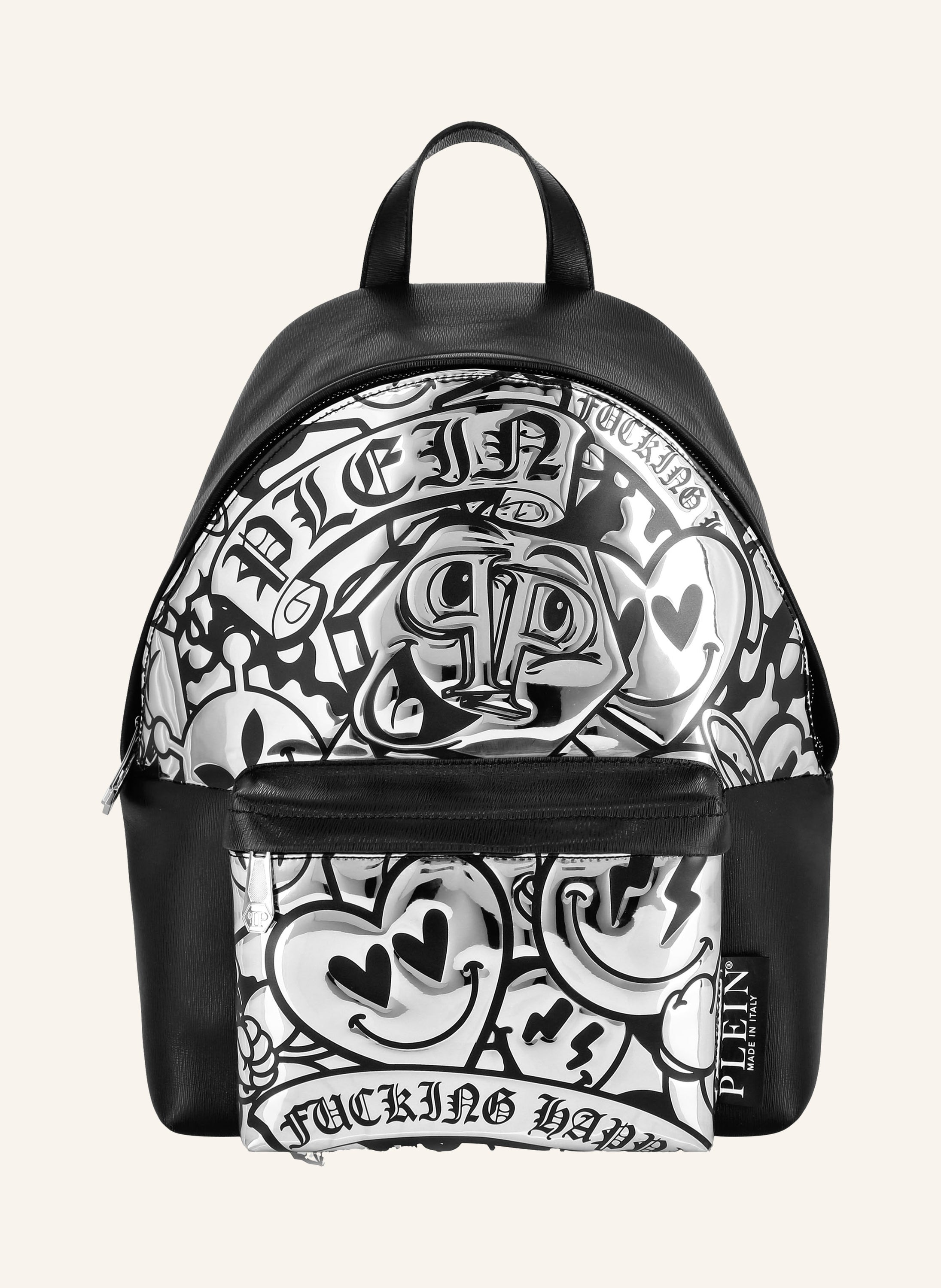 Mirror Leather Backpack Smile