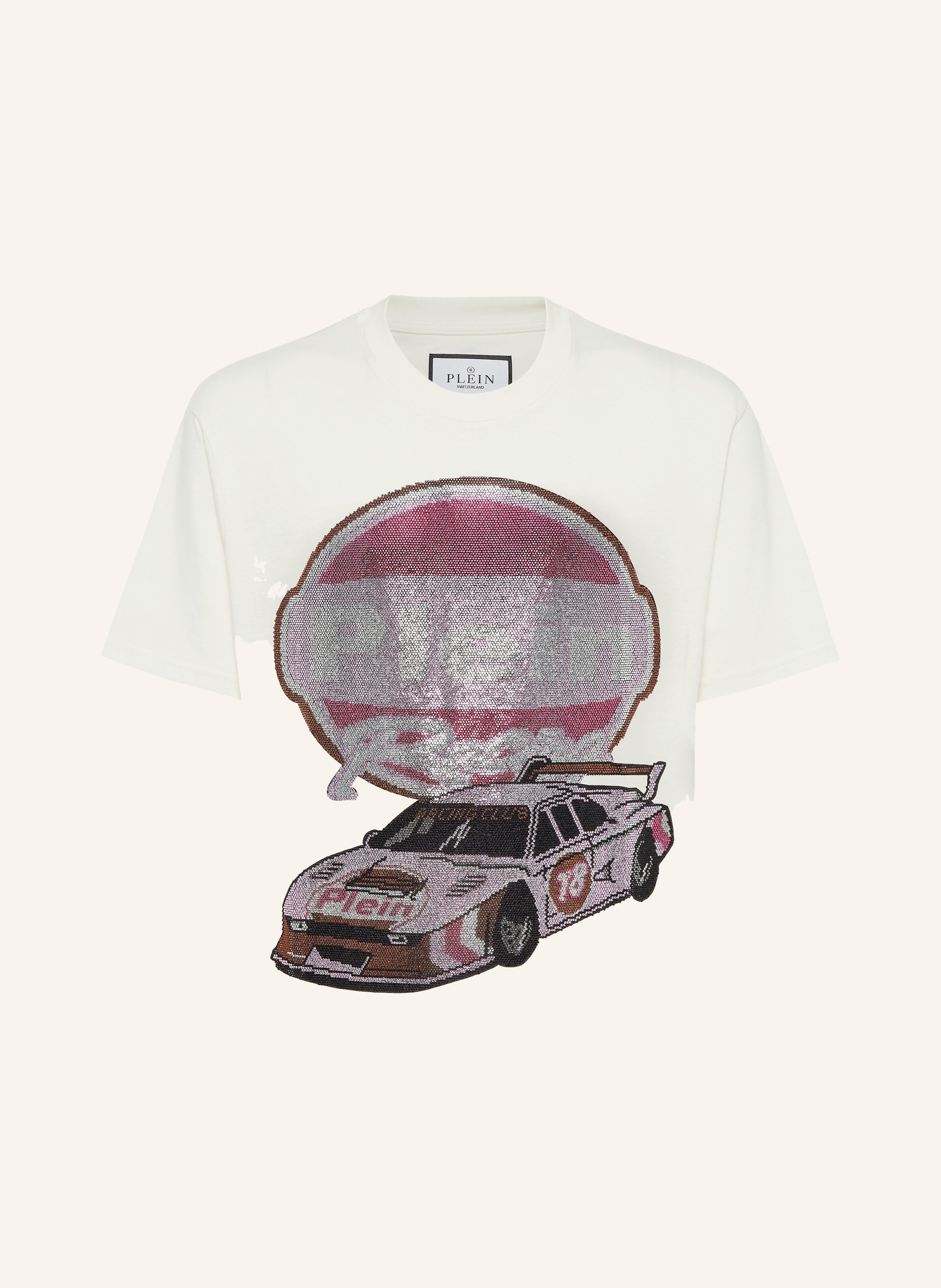 Jersey T-shirt Round Neck SS Strass Cars Racing