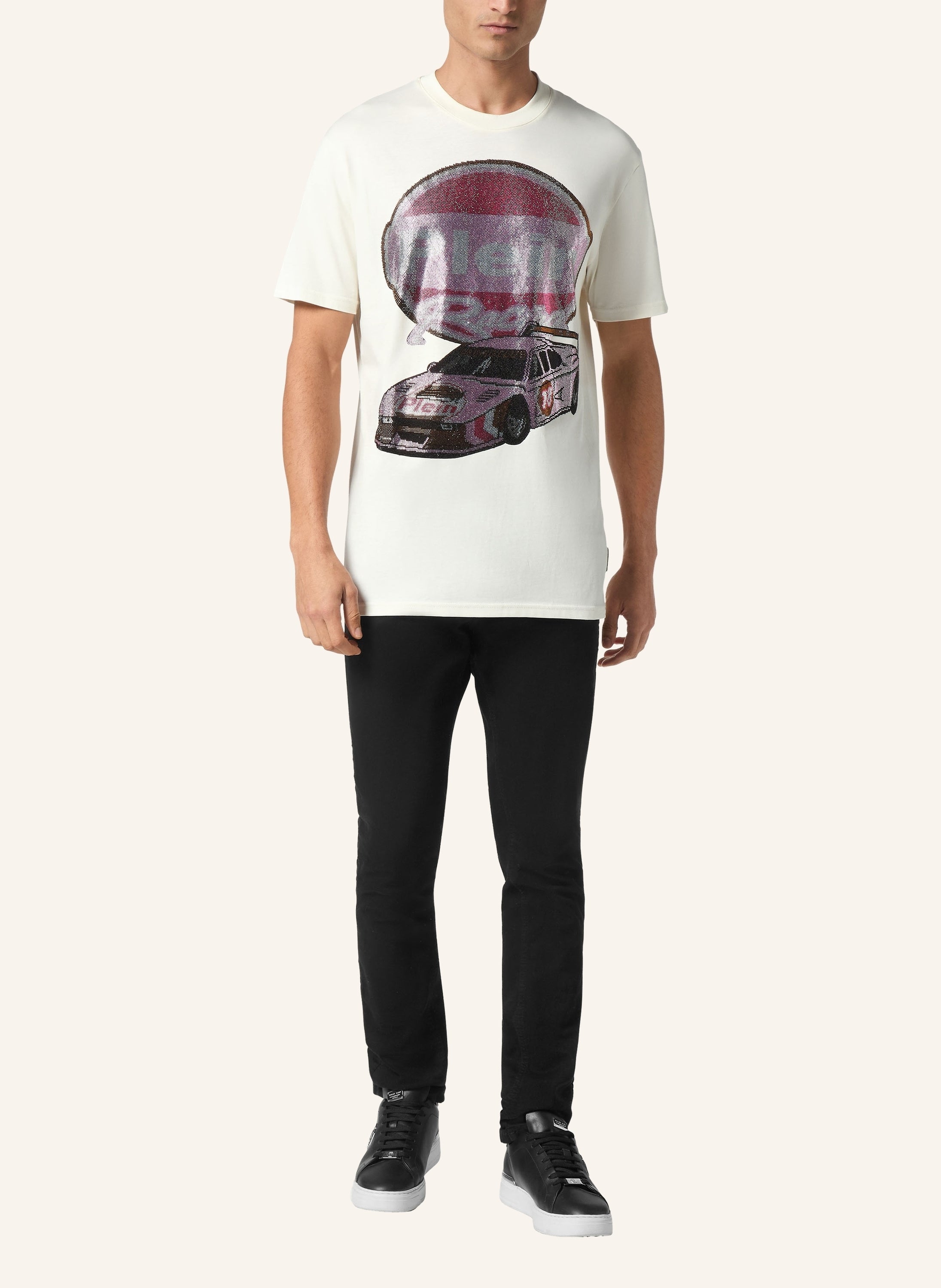 Jersey T-shirt Round Neck SS Strass Cars Racing