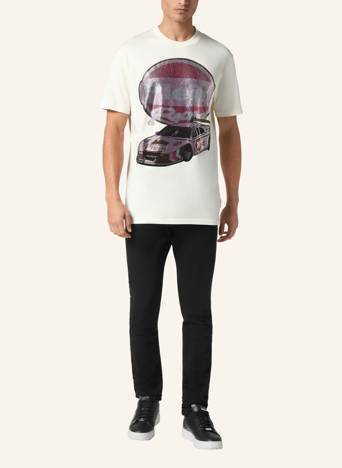 Jersey T-shirt Round Neck SS Strass Cars Racing