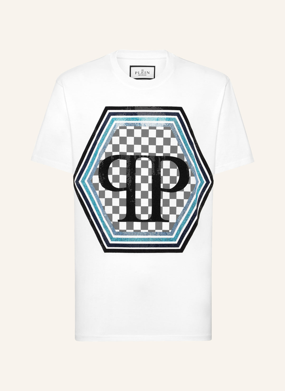 Jersey T-shirt Round Neck SS Strass Hexagon