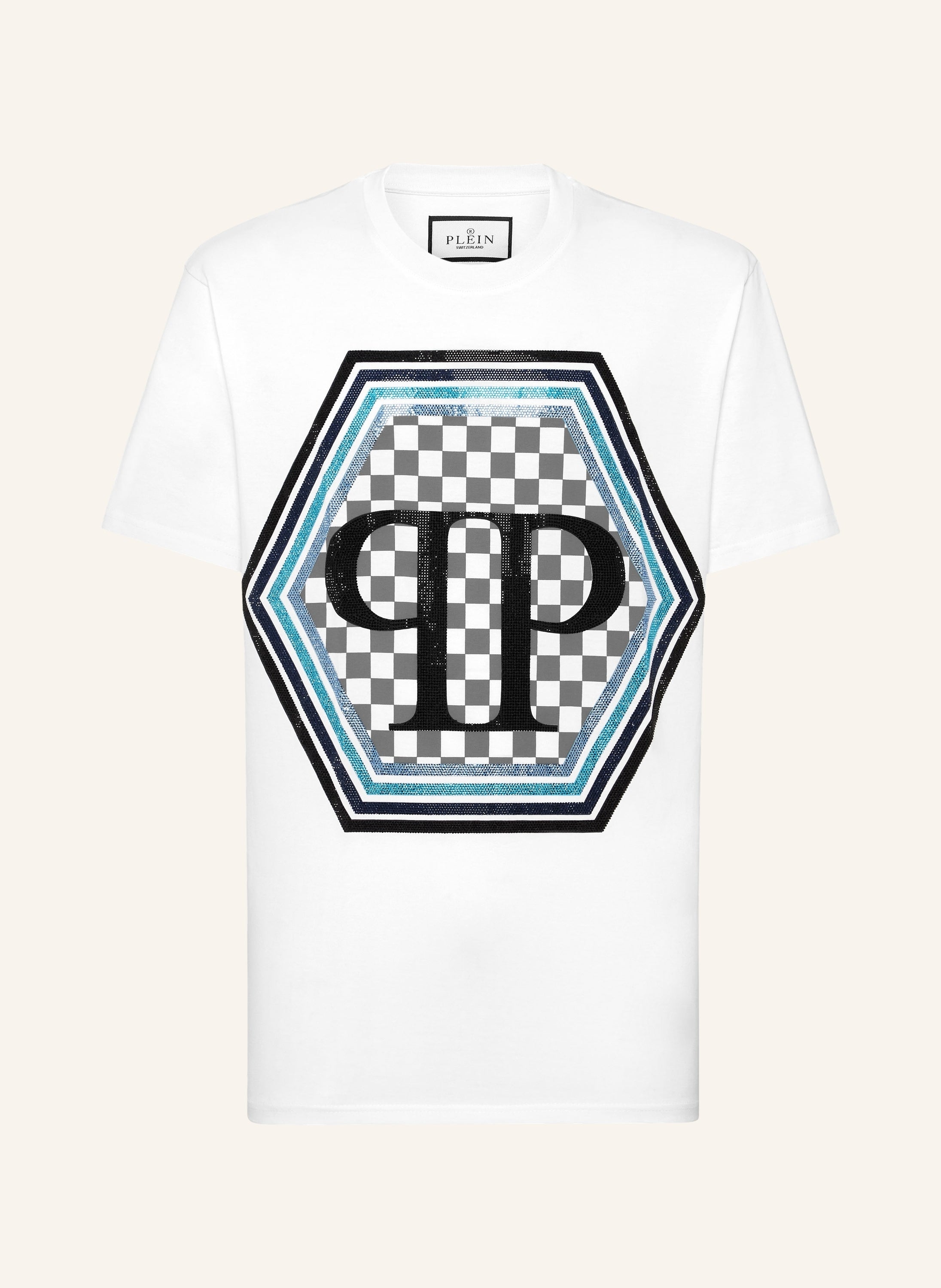 Jersey T-shirt Round Neck SS Strass Hexagon