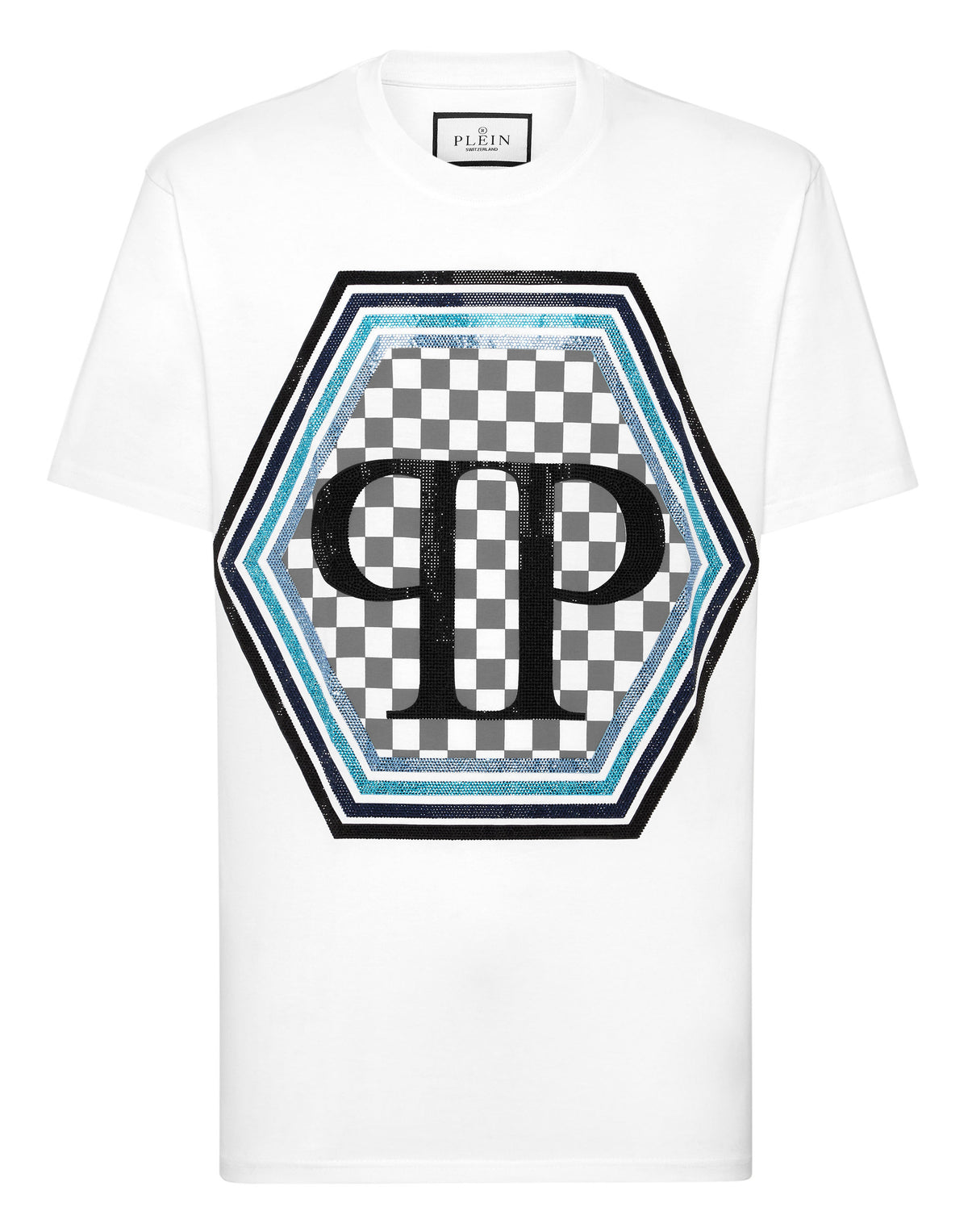 Jersey T-shirt Round Neck SS Strass Hexagon