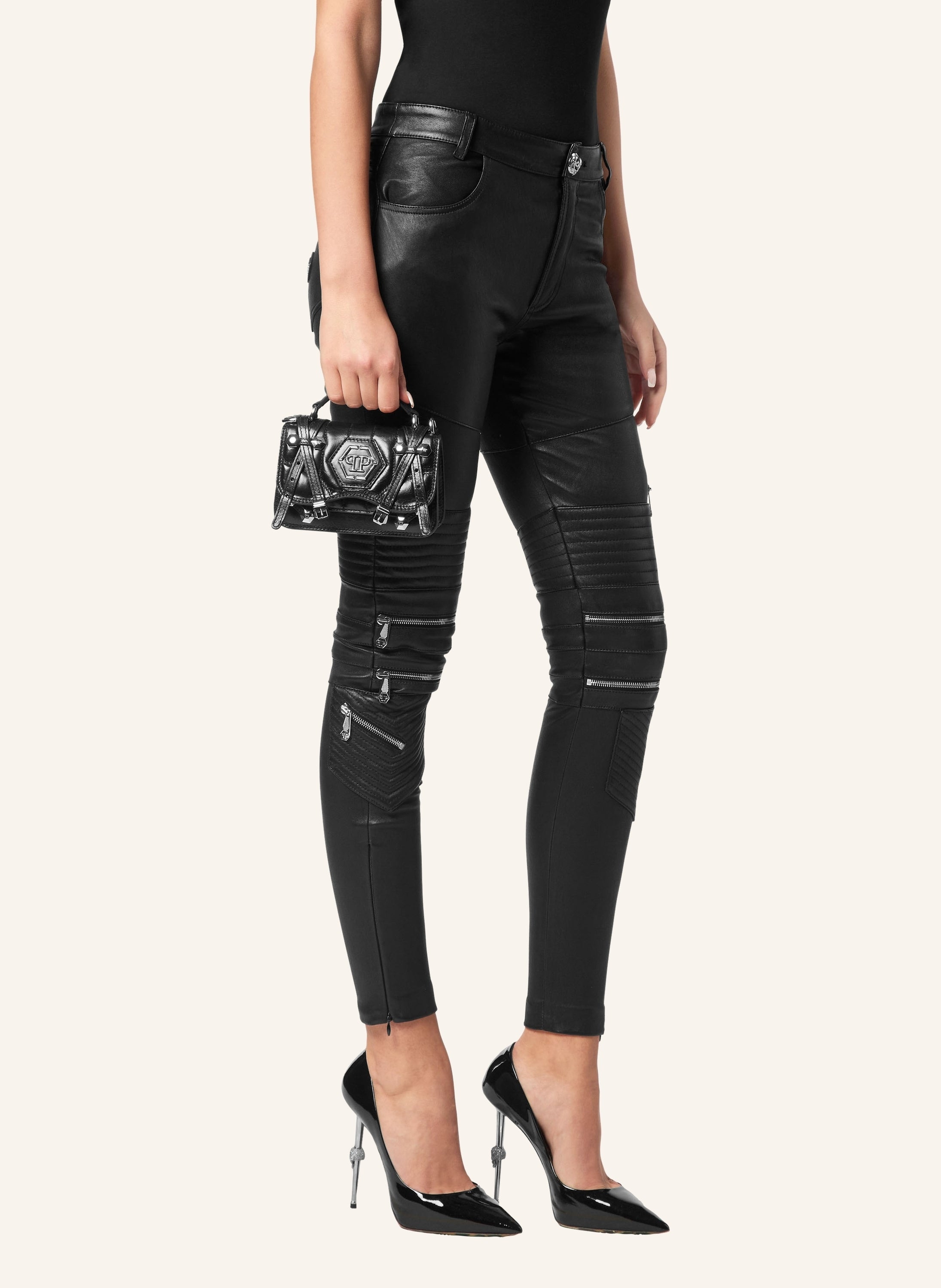 Leather Small Belt Bag Hexagon