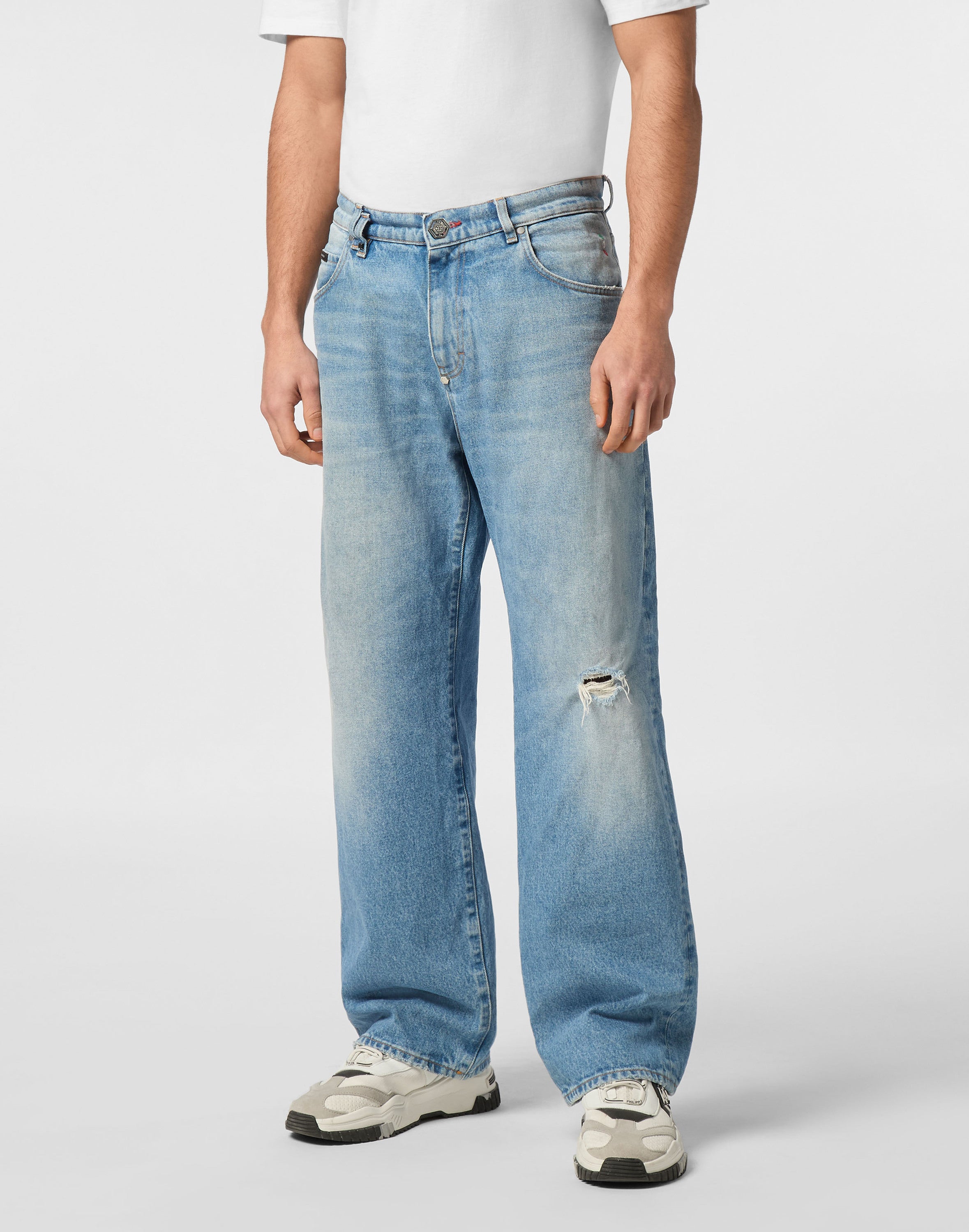 Denim Trousers Beach Boy Fit 5 Pockets Signature