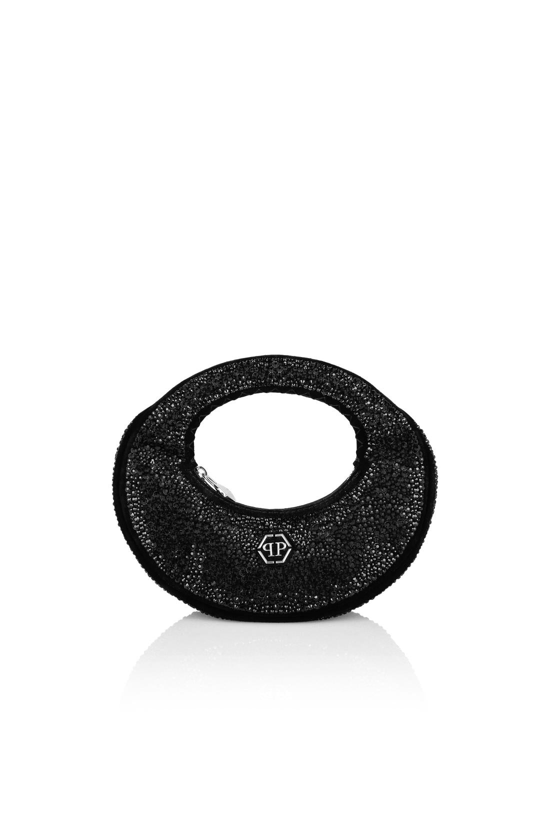 Philipp Plein Suede Mini Handle Bag Strass, Taschen