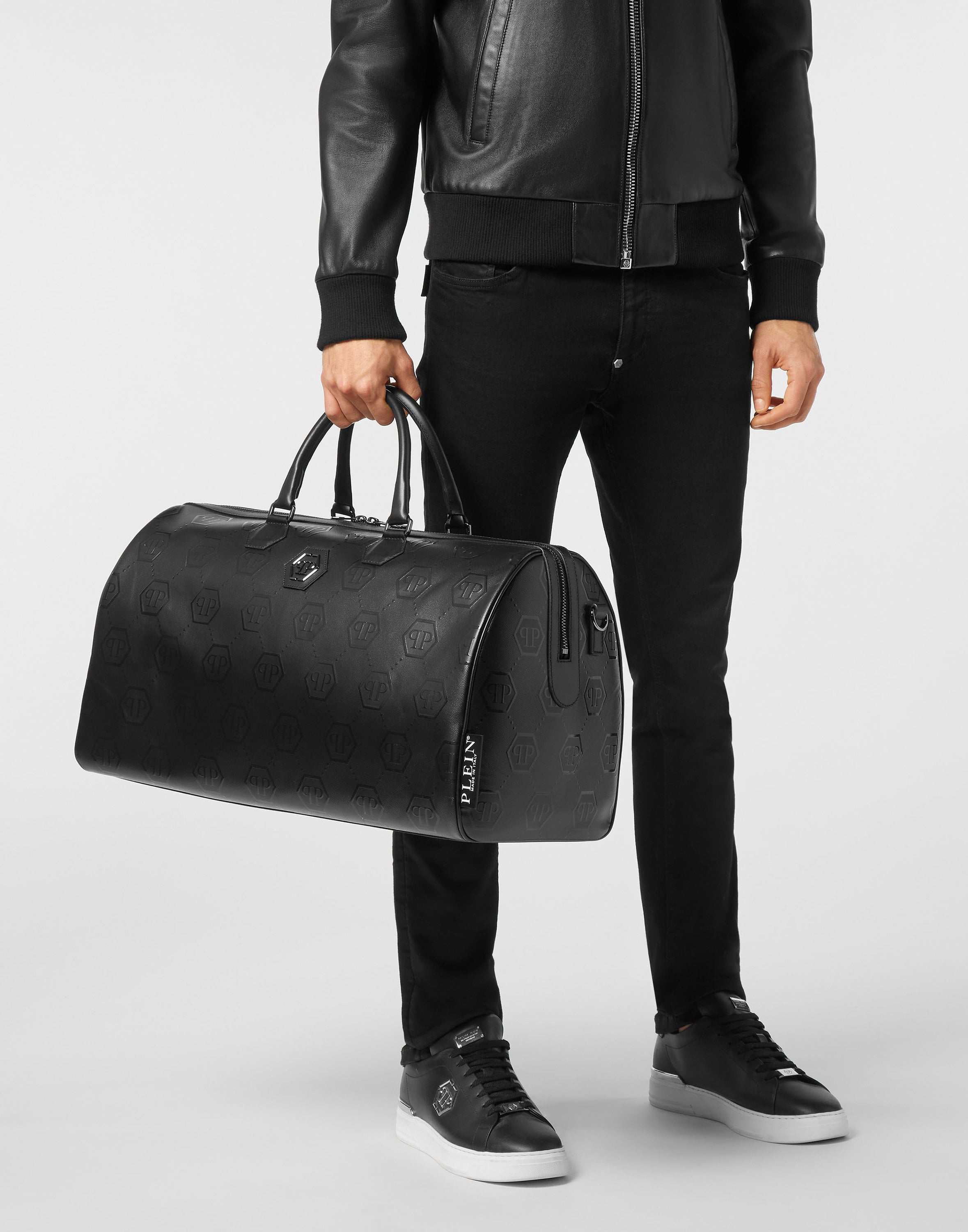 Nappa Handle Bag Weekend  Embossed Monogram