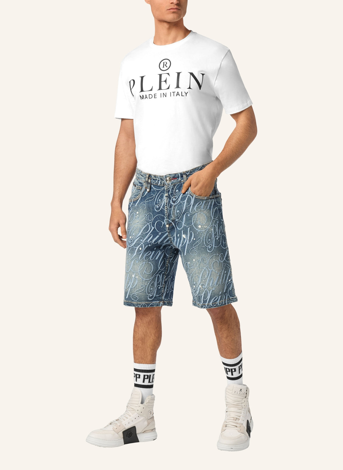 Denim Shorts Formentera Logo