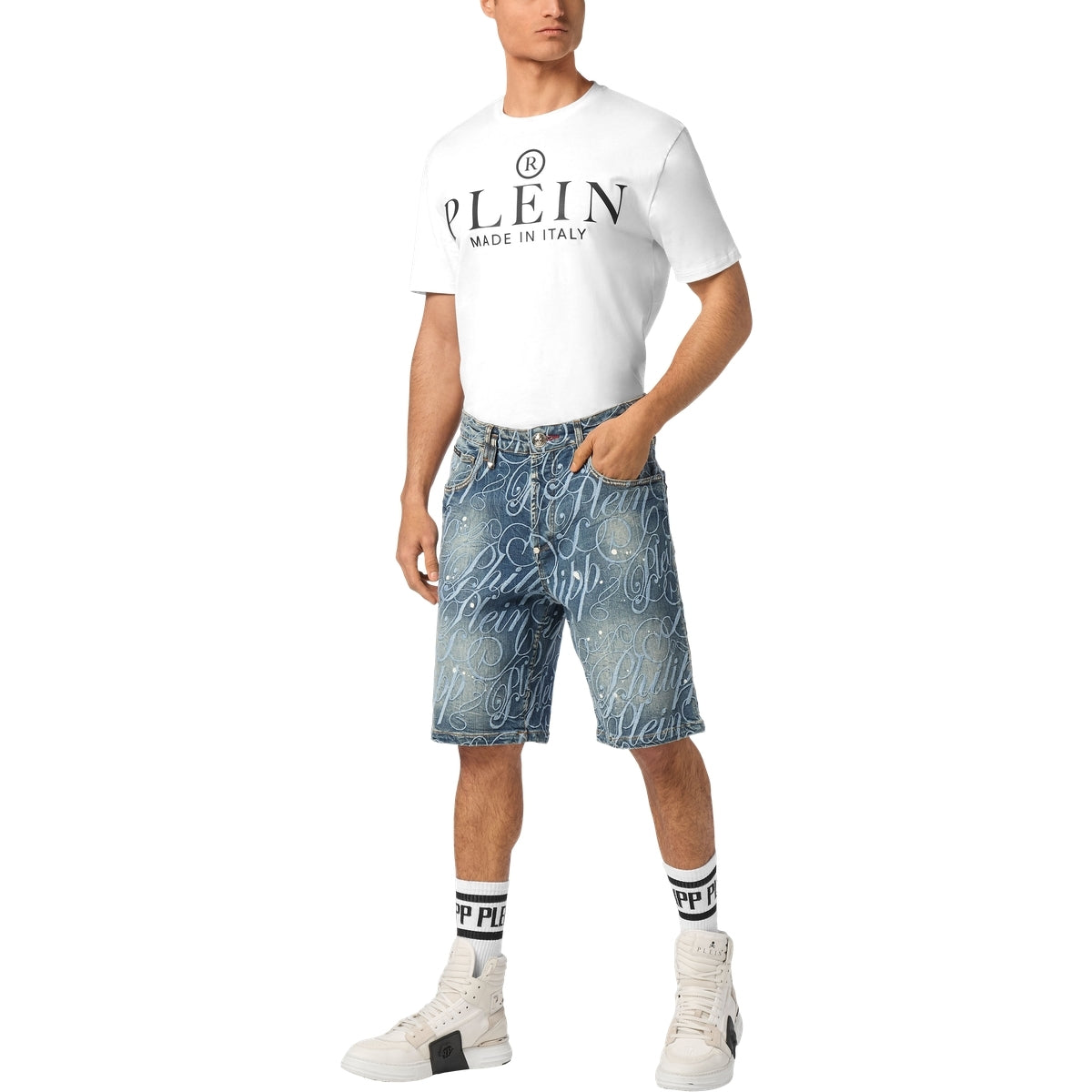 Denim Shorts Formentera Logo