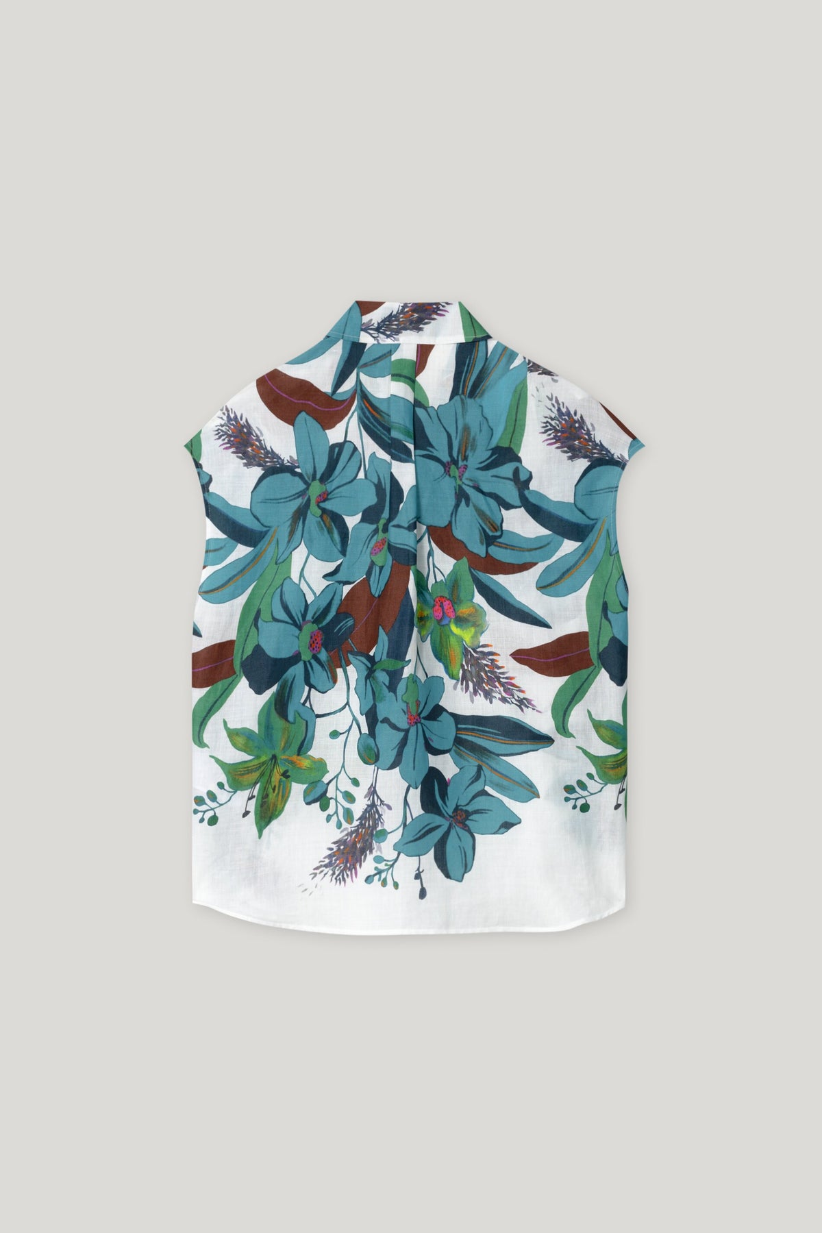 Hemdbluse mit Hawaii-Print