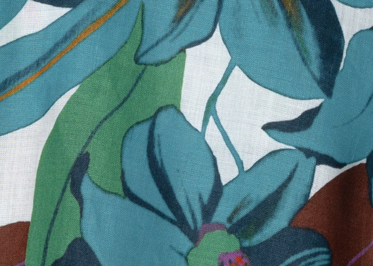 Hemdbluse mit Hawaii-Print