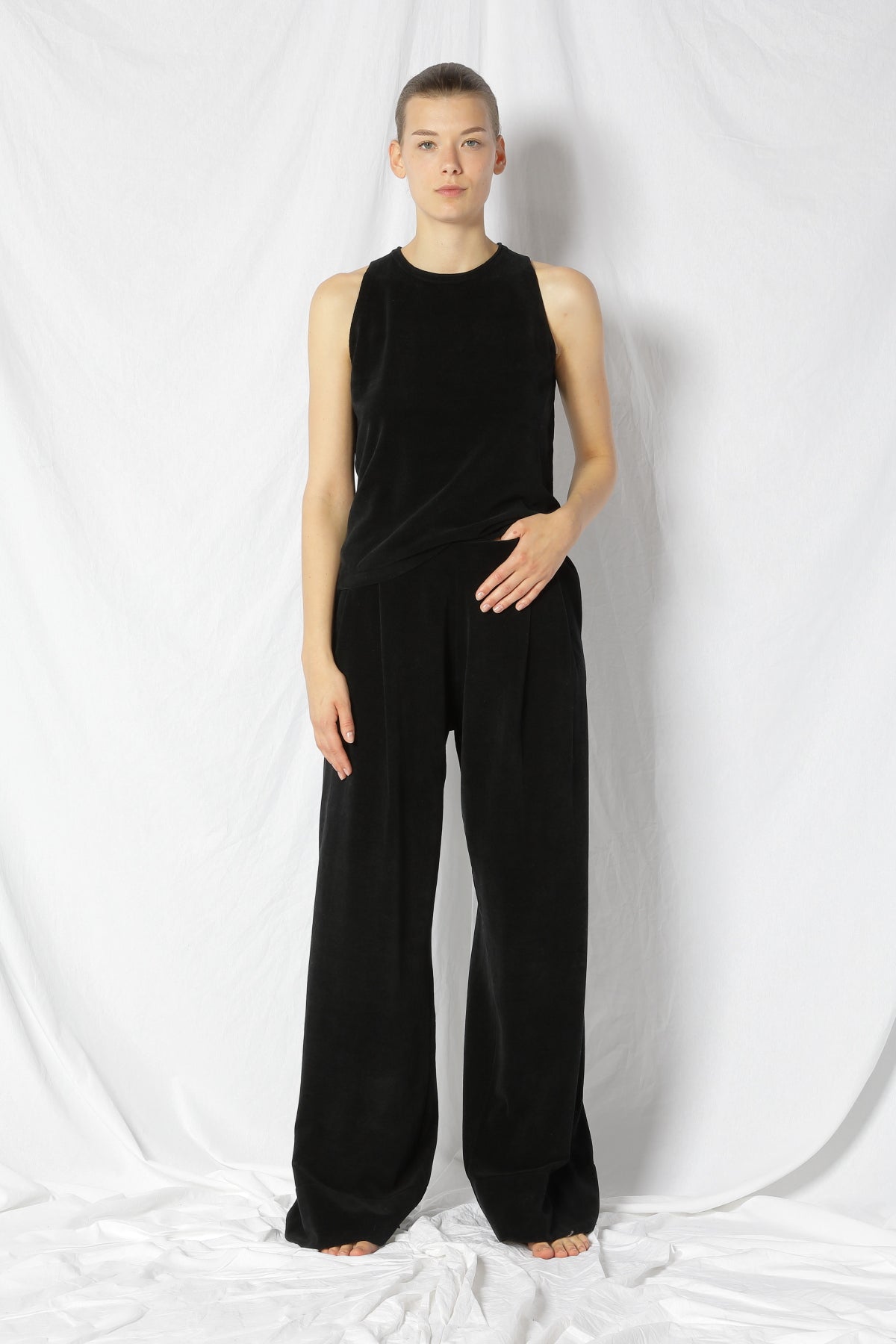 Velvet Wide Leg Pants