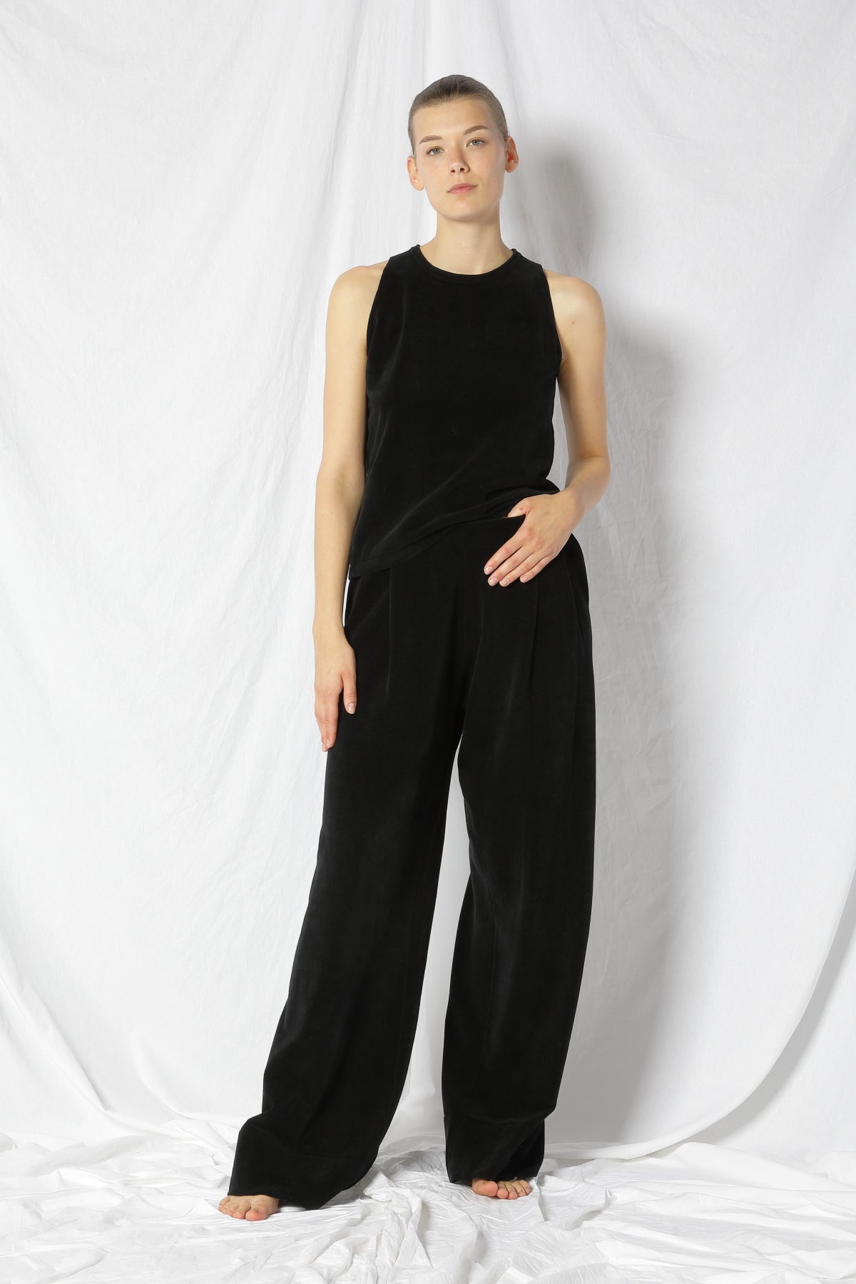 Velvet Wide Leg Pants