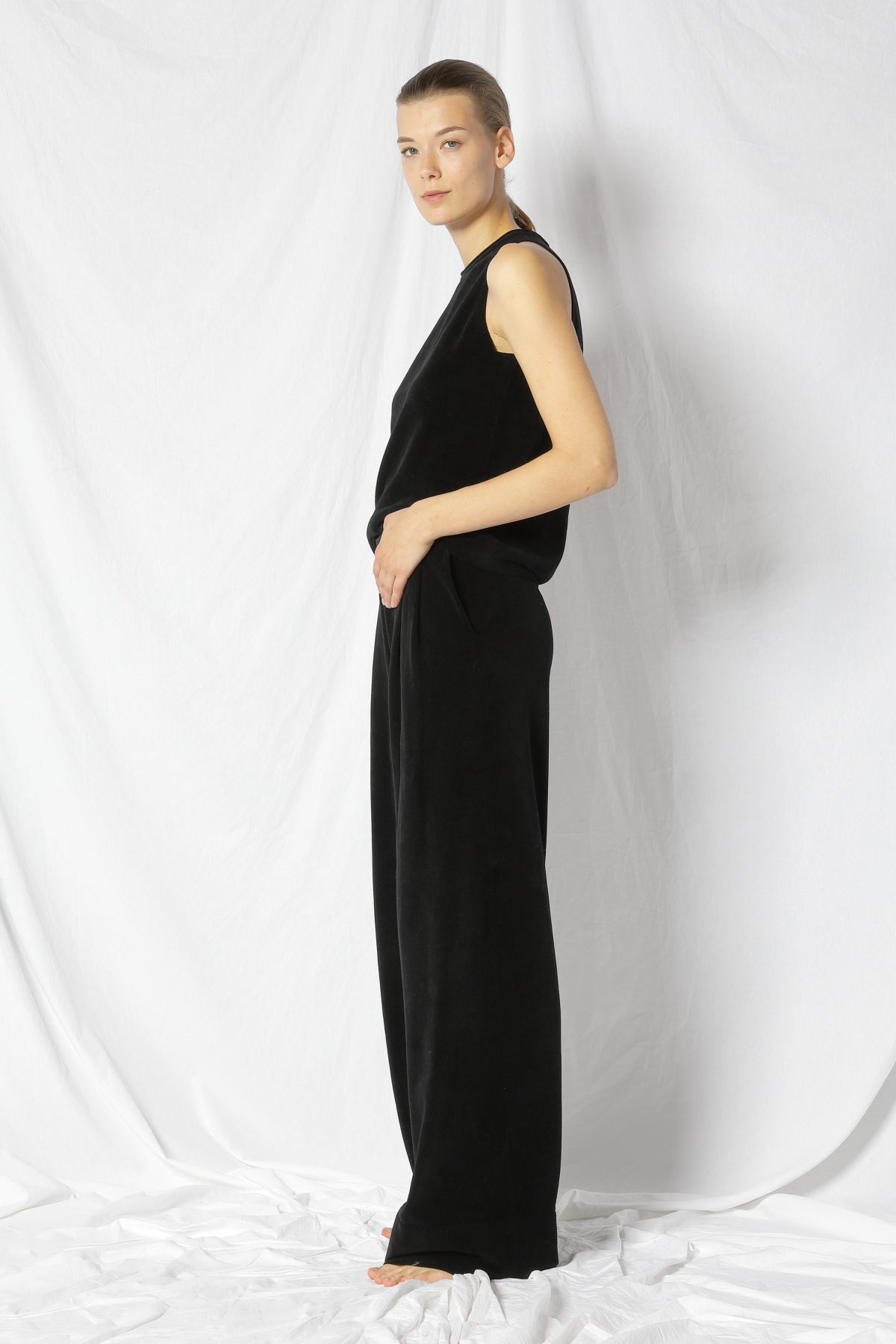 Velvet Wide Leg Pants