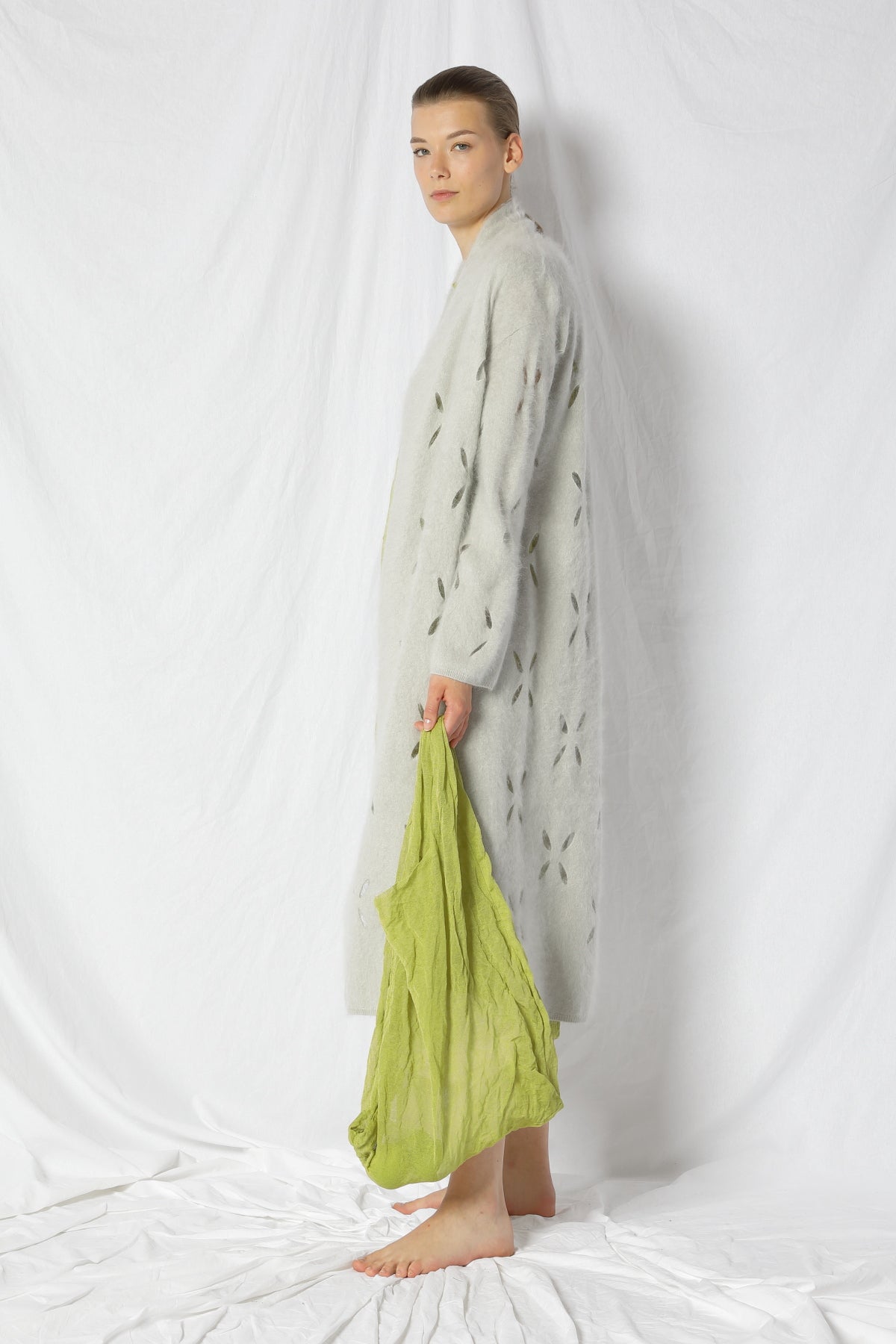 Furry Flower Maxi Coat