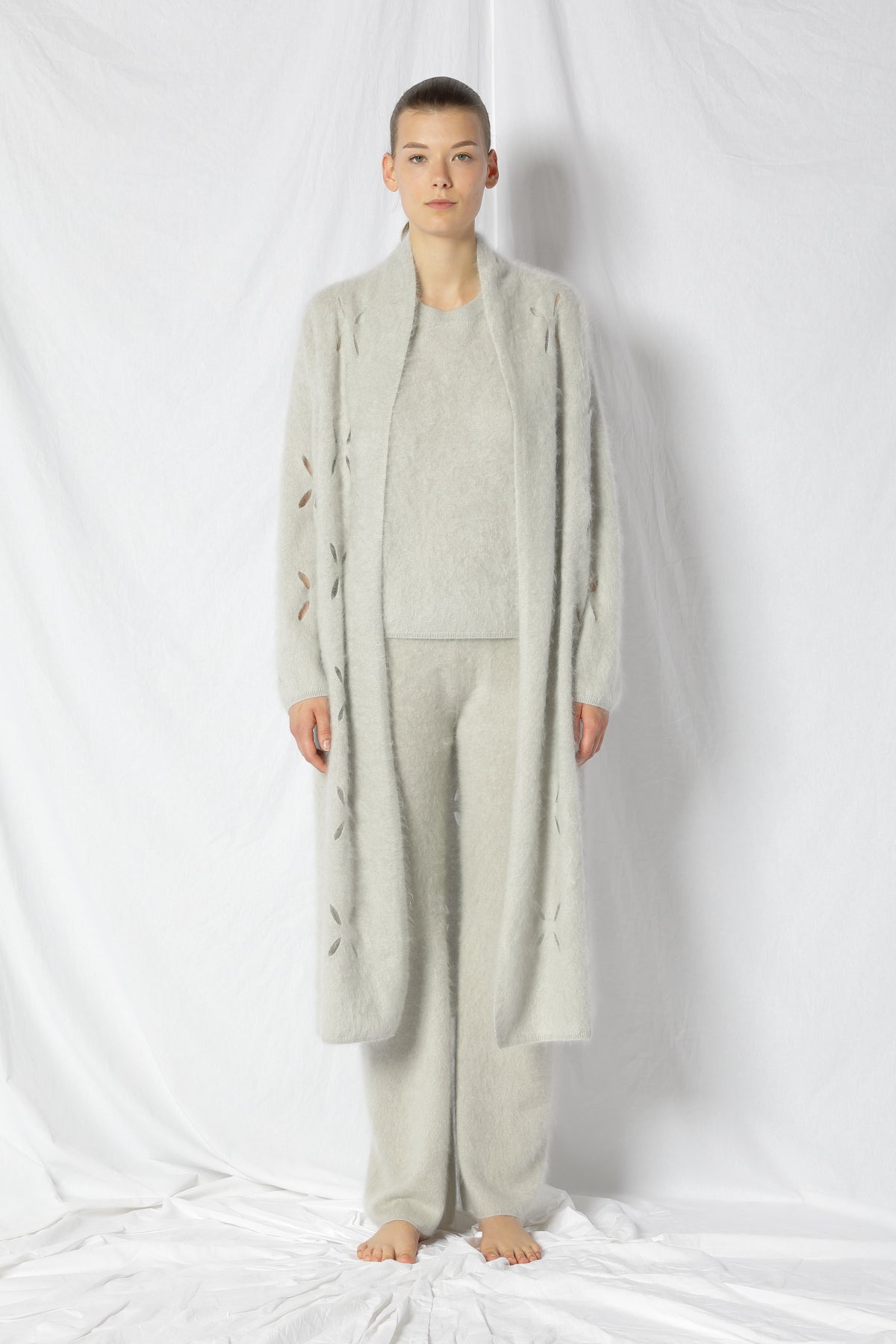 Furry Flower Maxi Coat