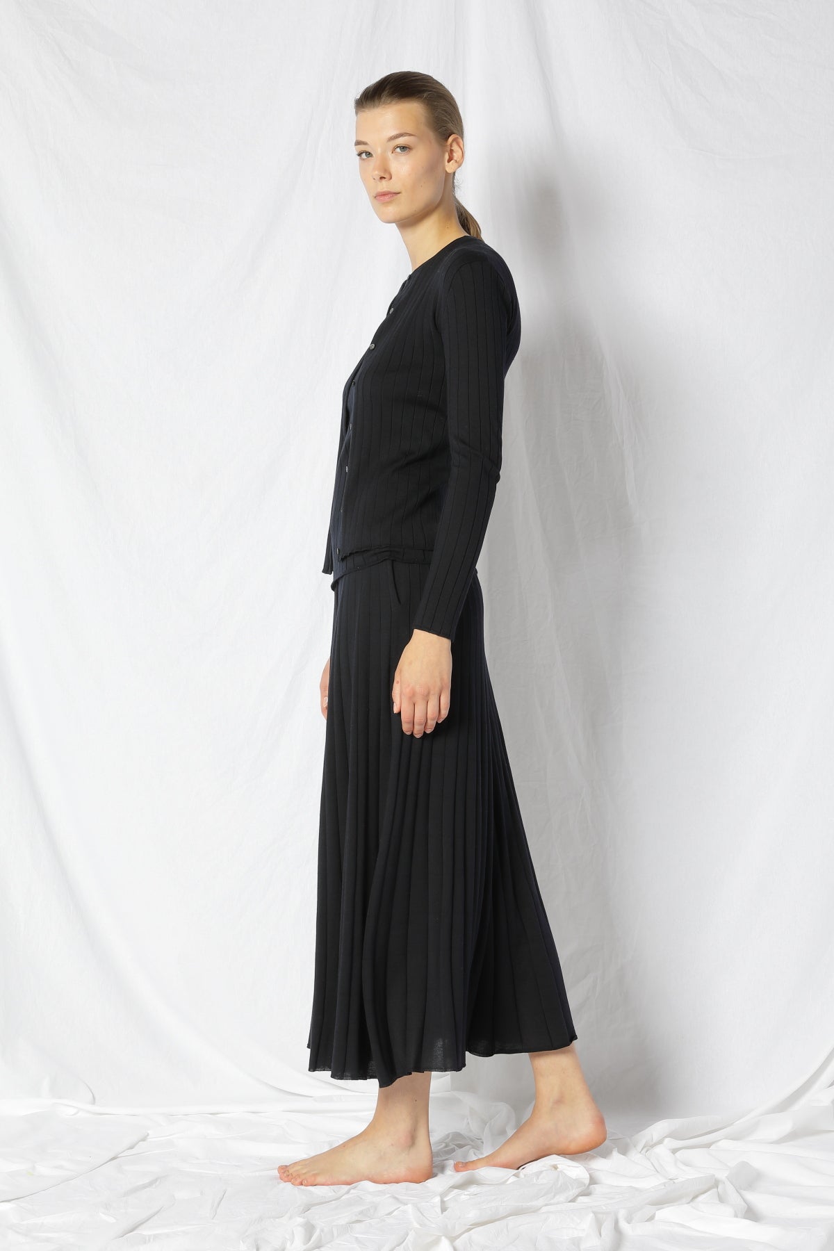 Silky Rib Crew Jacket