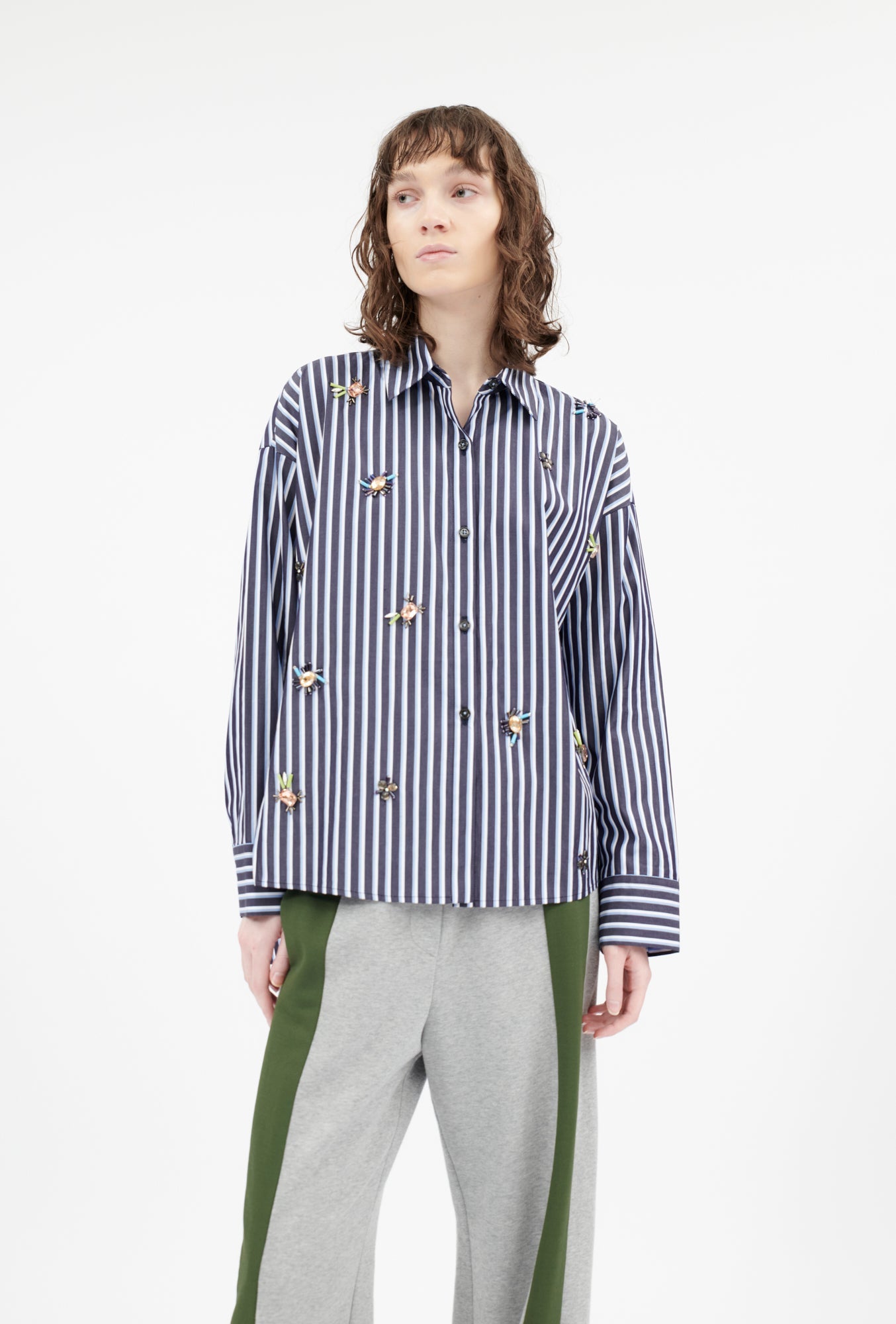 Men's Stripe Bluse, Marine